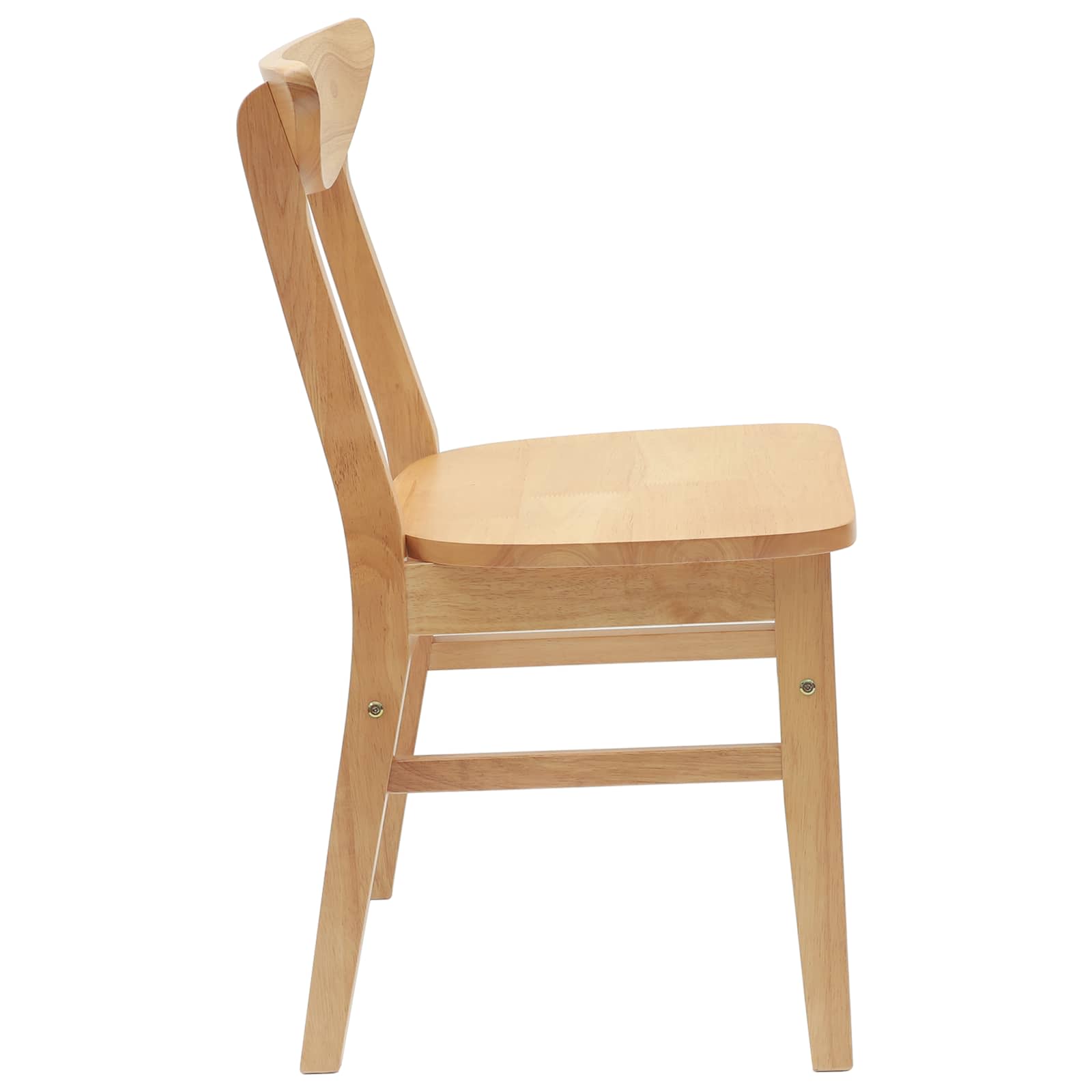 Étkező székek 2 pcs természetes 42 x 47.5 x 81 cm tömör gumi fa