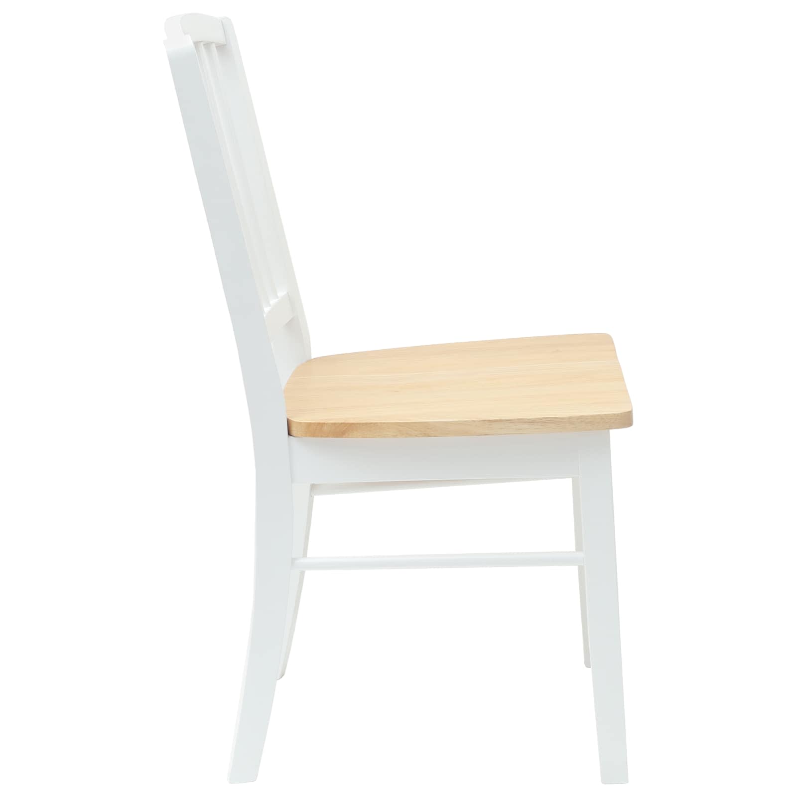 Étkező székek 2 pcs fehér 50 x 52,5 x 91 cm tömör gumi fa