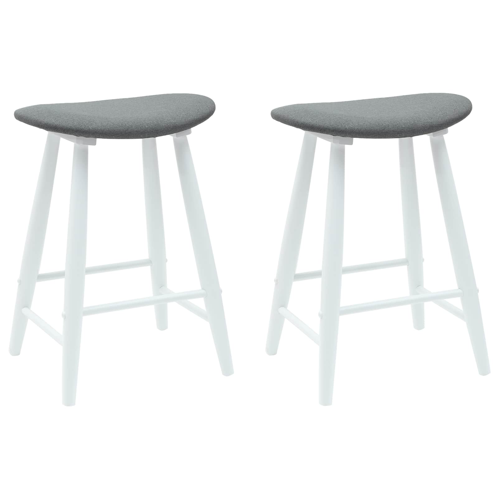 Étkező székek 2 pcs fehér 46 x 37 x 63 cm tömör gumi fa