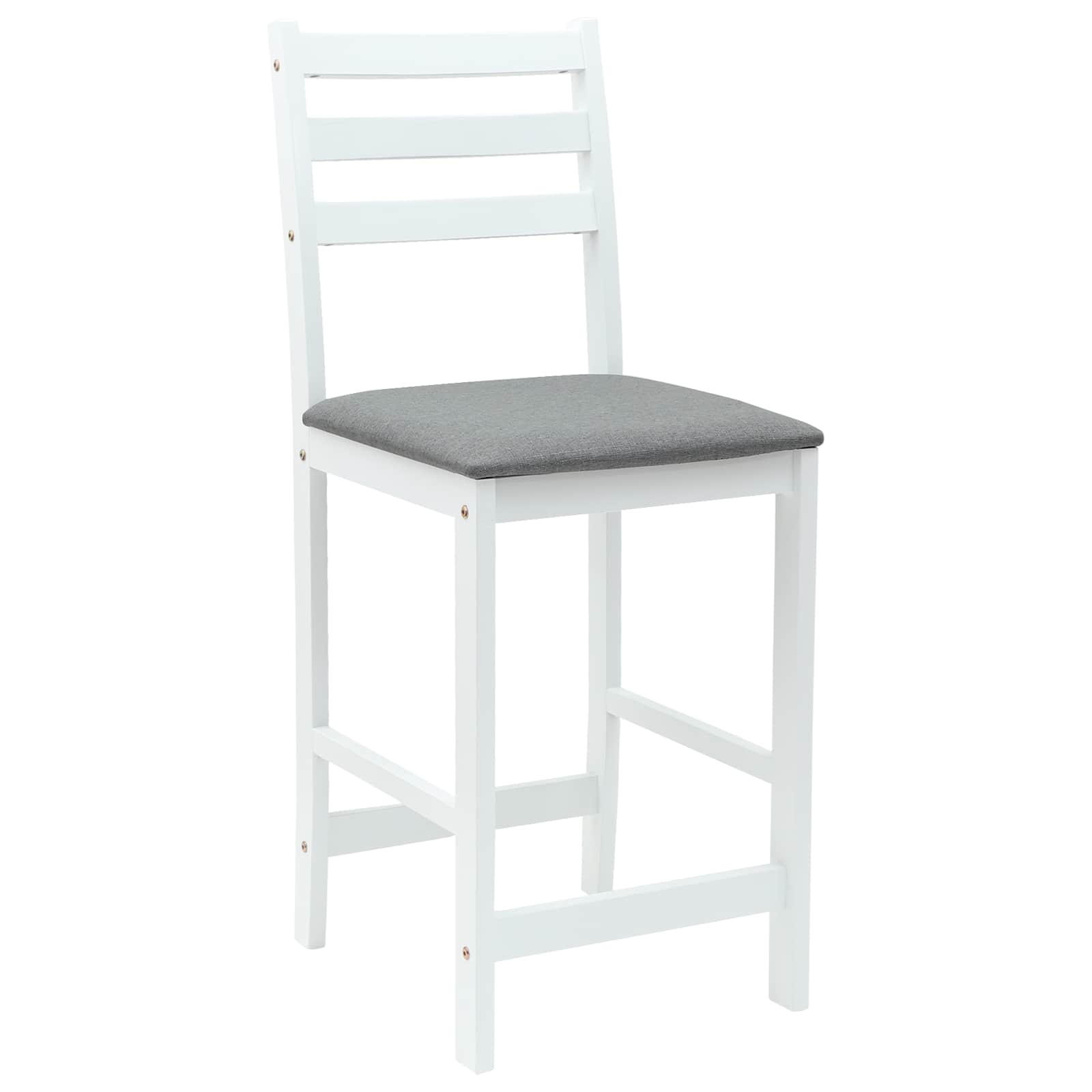 Étkező székek 2 pcs fehér 40 x 47,5 x 99,5 cm tömör gumi fa