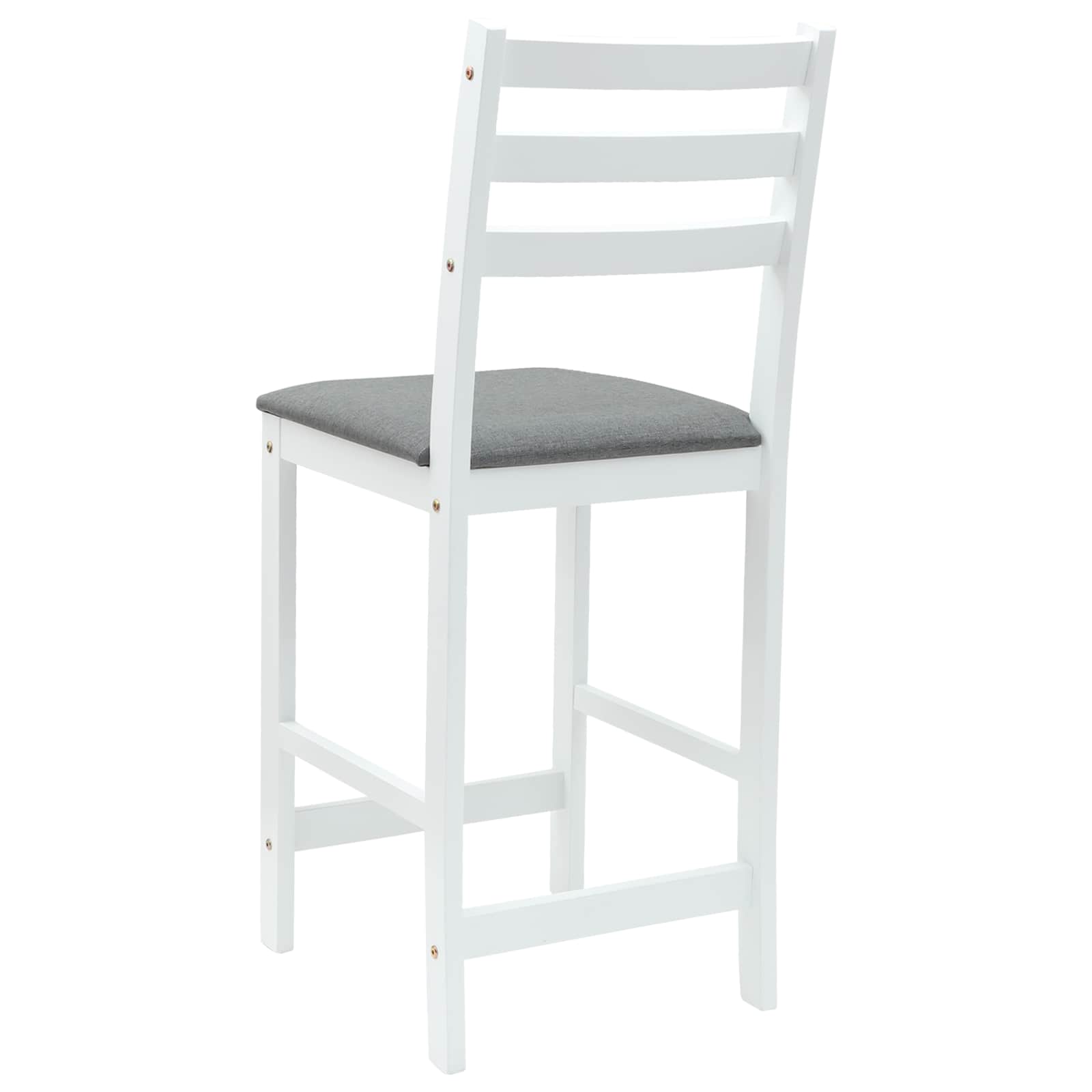 Étkező székek 2 pcs fehér 40 x 47,5 x 99,5 cm tömör gumi fa