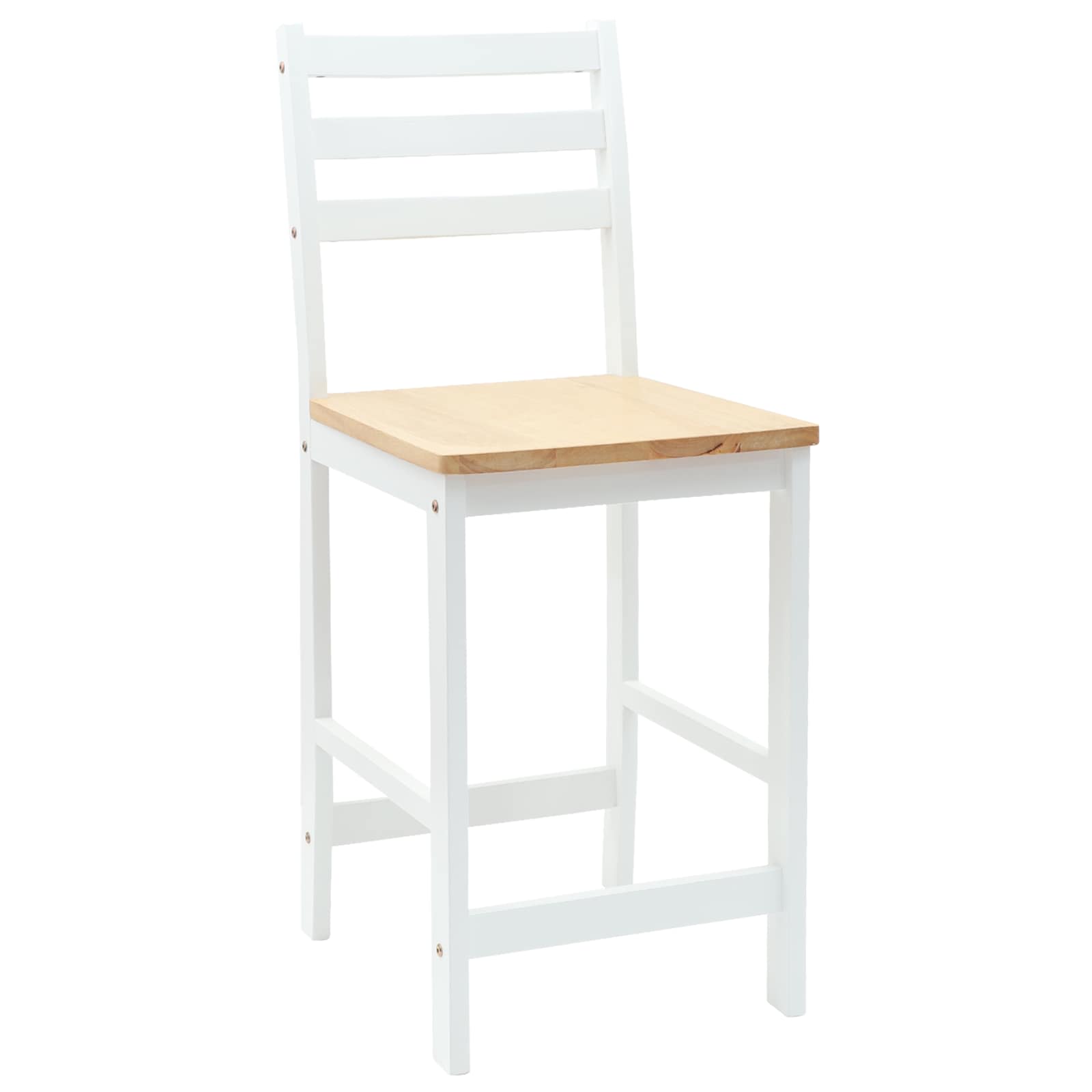 Étkező székek 2 pcs tömör gumi fa fehér 40 x 47,5 x 99,5 cm