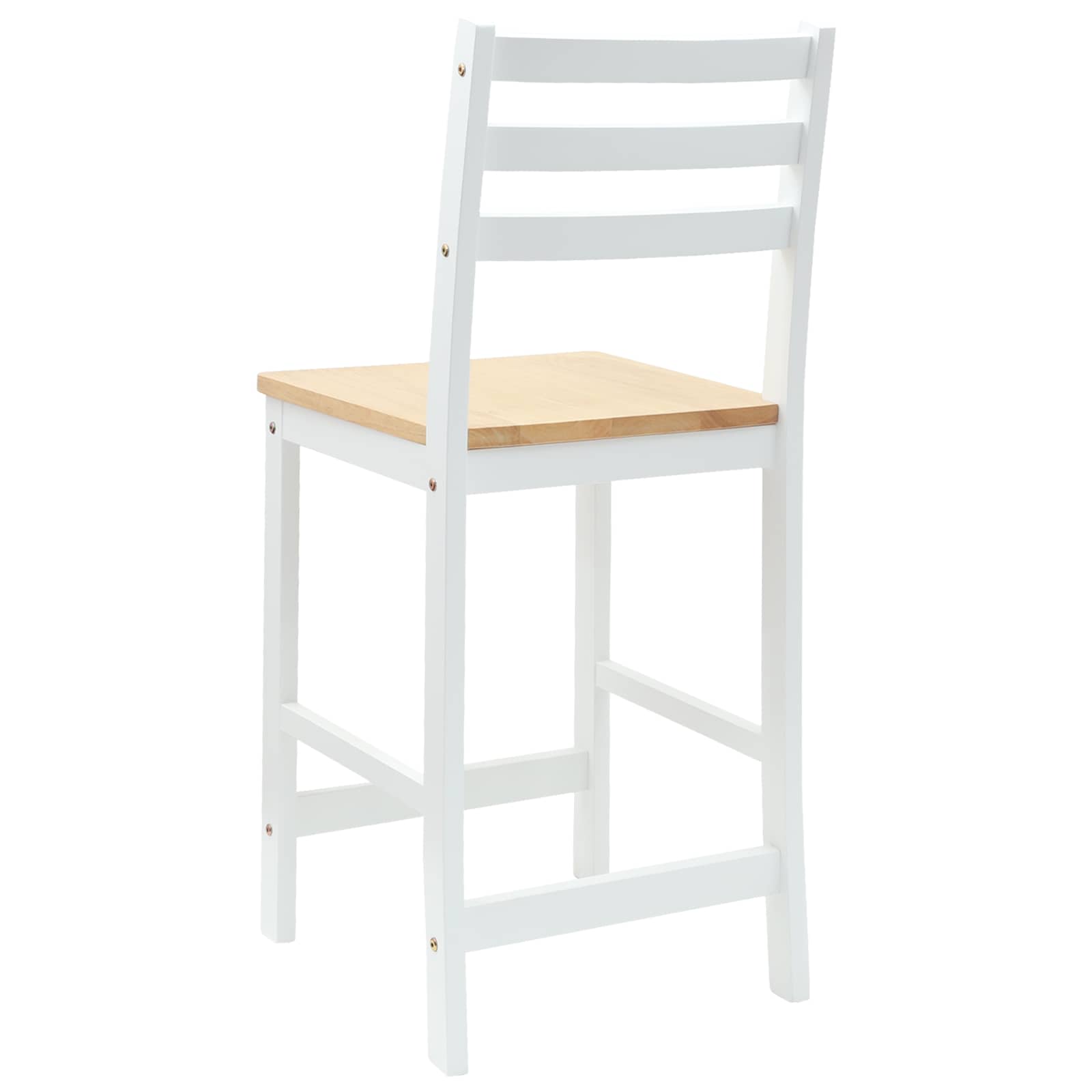 Étkező székek 2 pcs tömör gumi fa fehér 40 x 47,5 x 99,5 cm