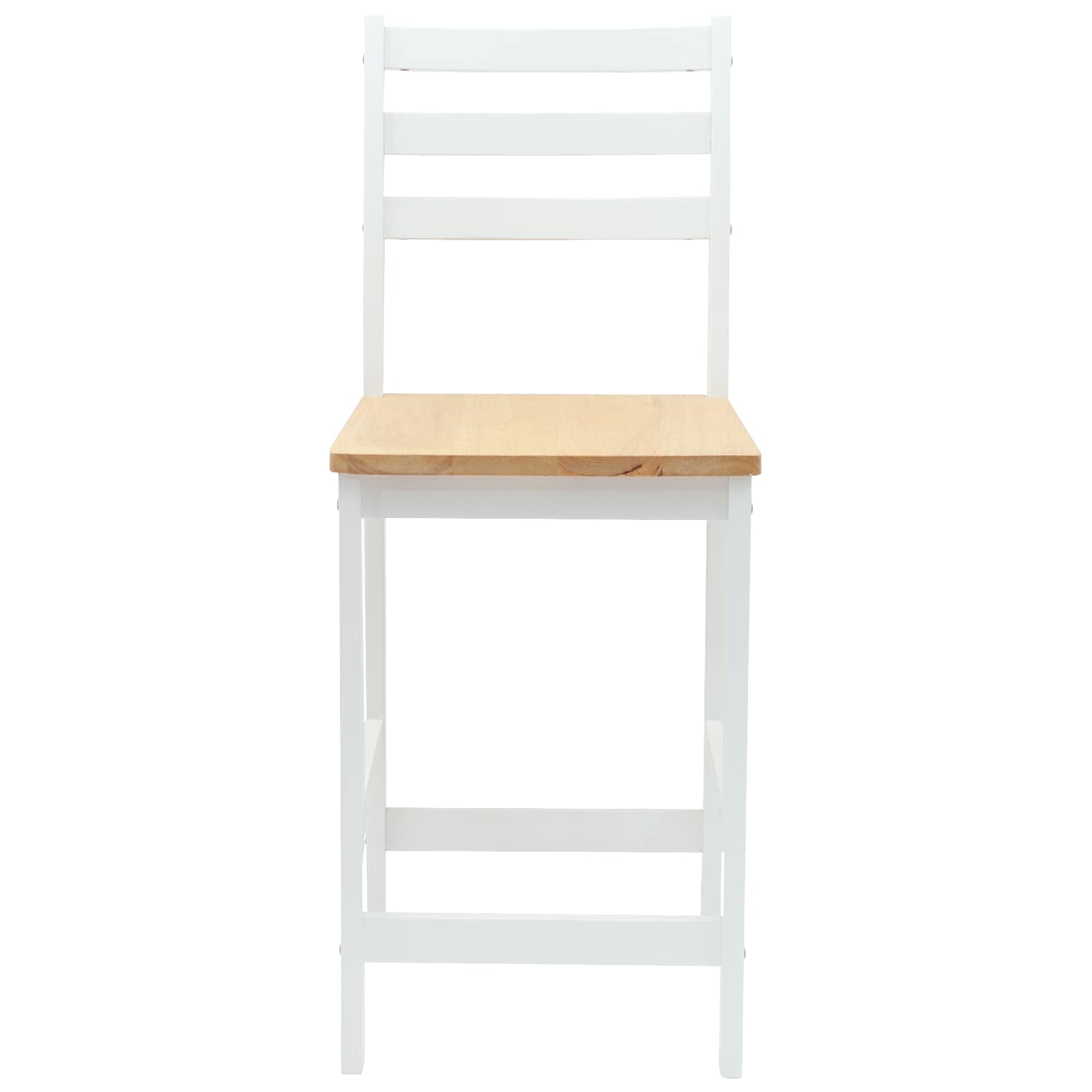 Étkező székek 2 pcs tömör gumi fa fehér 40 x 47,5 x 99,5 cm