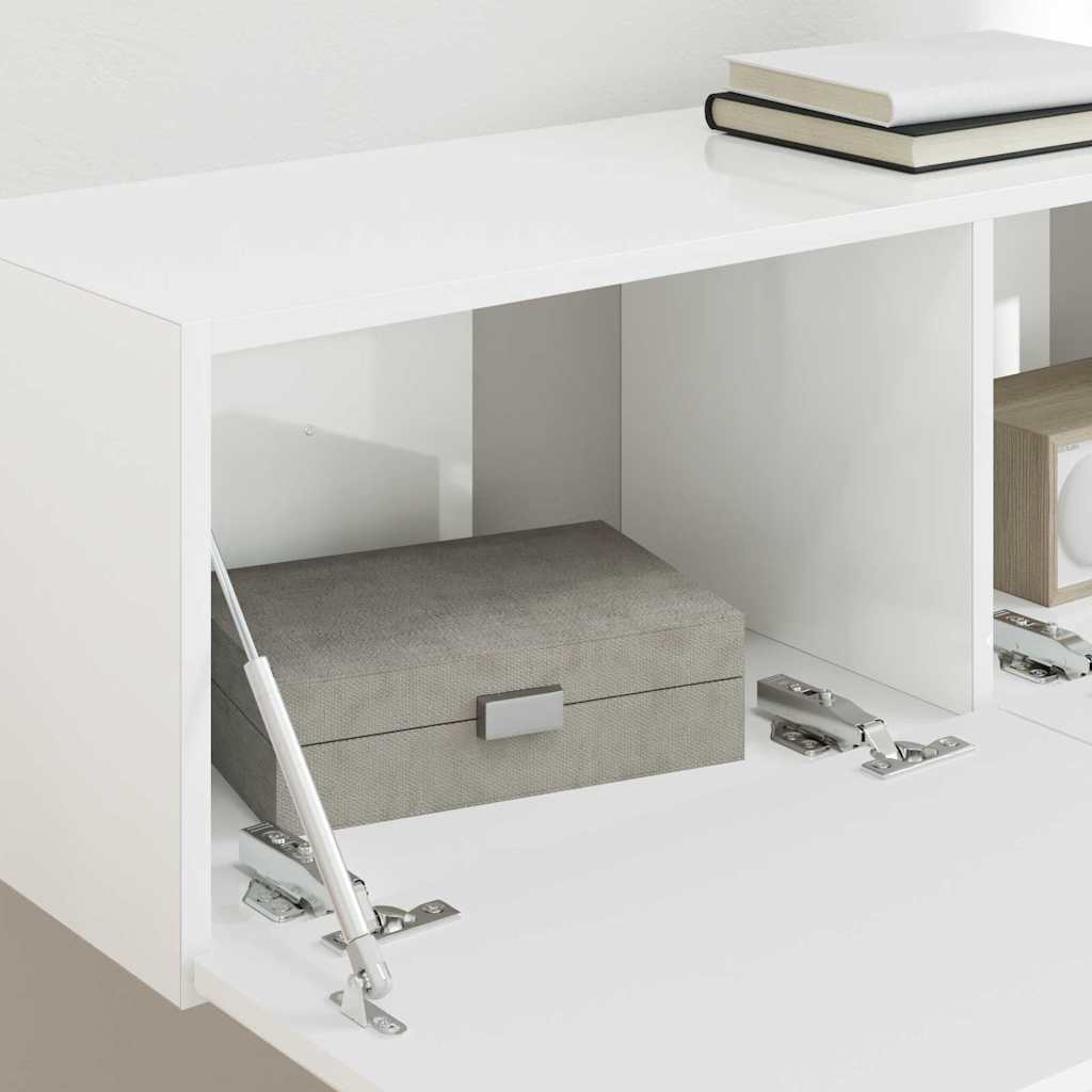 Tv fali szekrény fényes fehér 60 x 31 x 29.5 cm faanyag