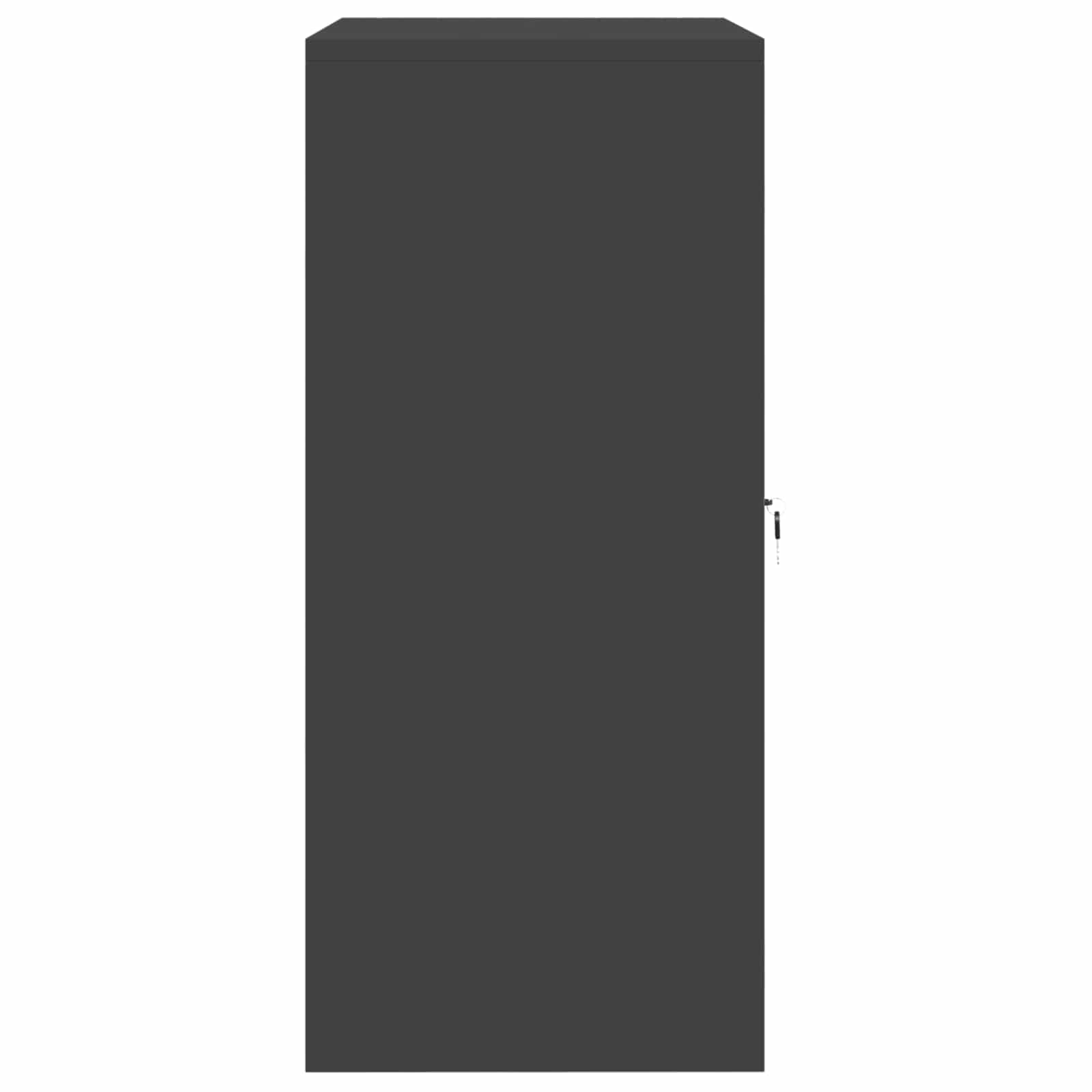 Tárolószekrény fekete 80 x 40 x 90 cm hidegen hengerelt acél