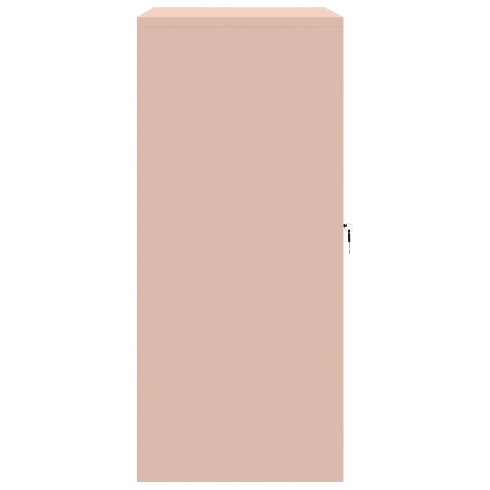 Tárolószekrény rózsaszín 80 x 40 x 90 cm hidegen hengerelt acél