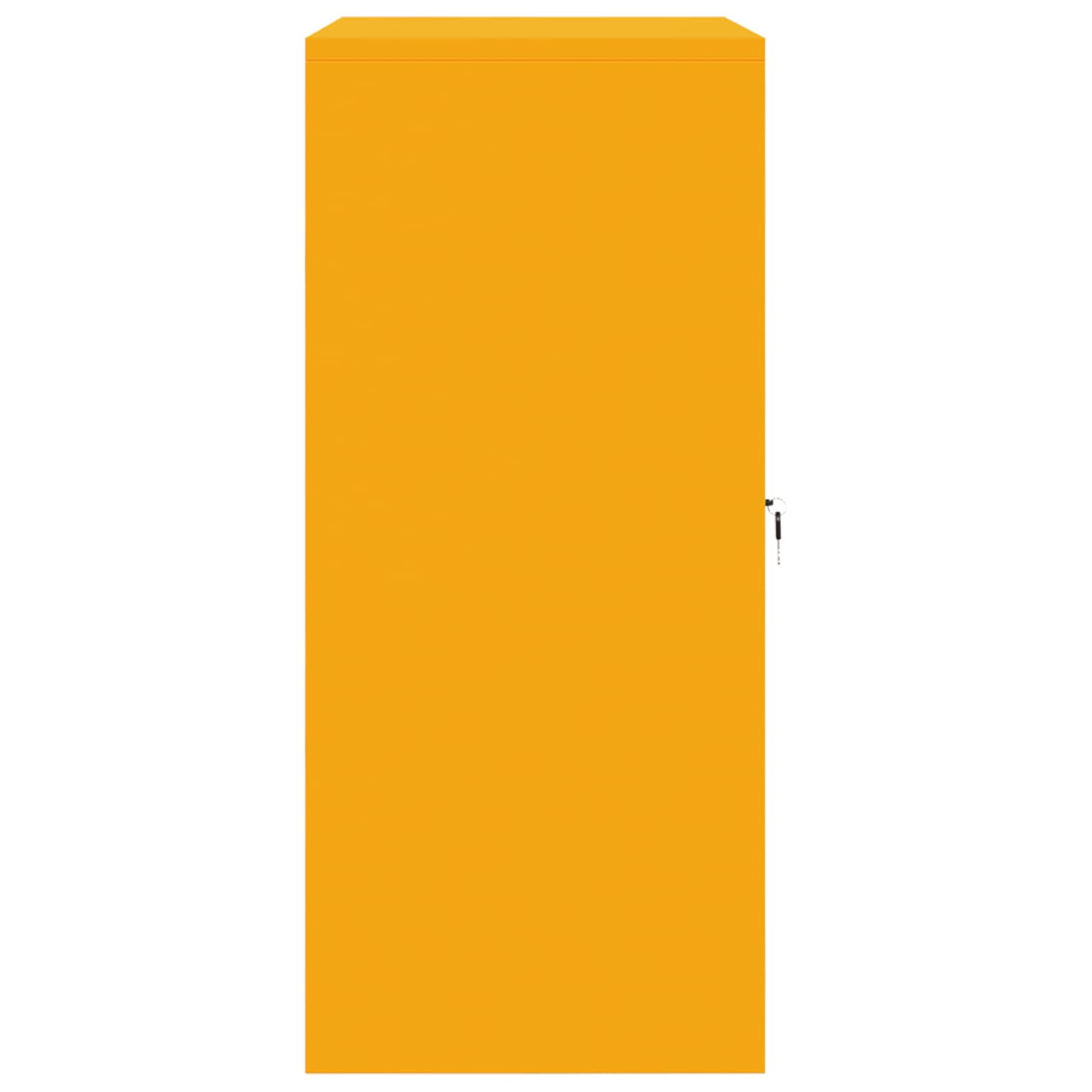 Tárolószekrény tárolóval mustár sárga 80 x 40 x 90 cm