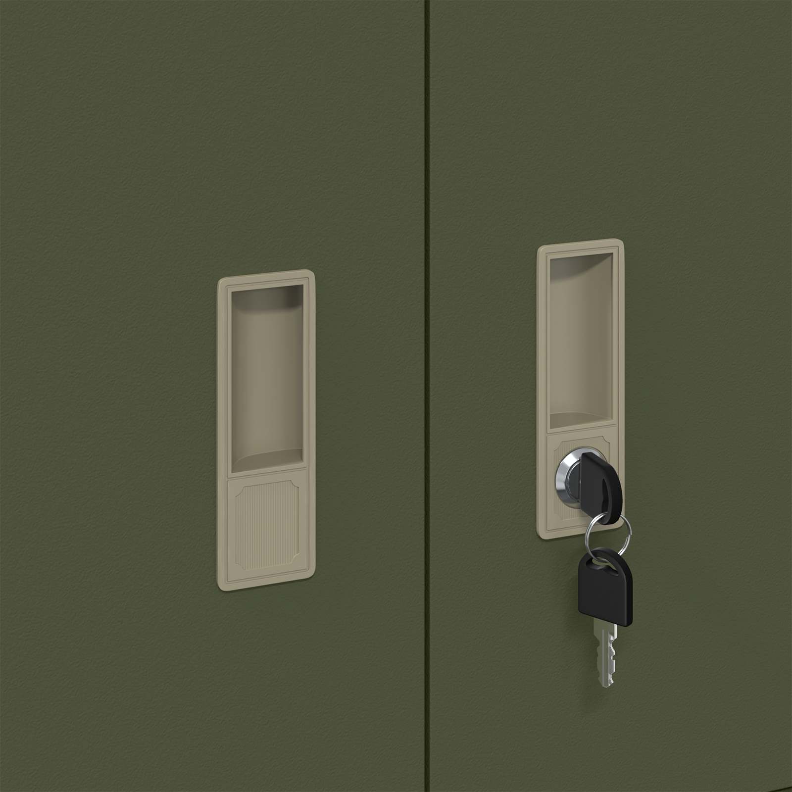 Tárolószekrény olajzöld 60 x 40 x 40 cm hidegen hengerelt acél