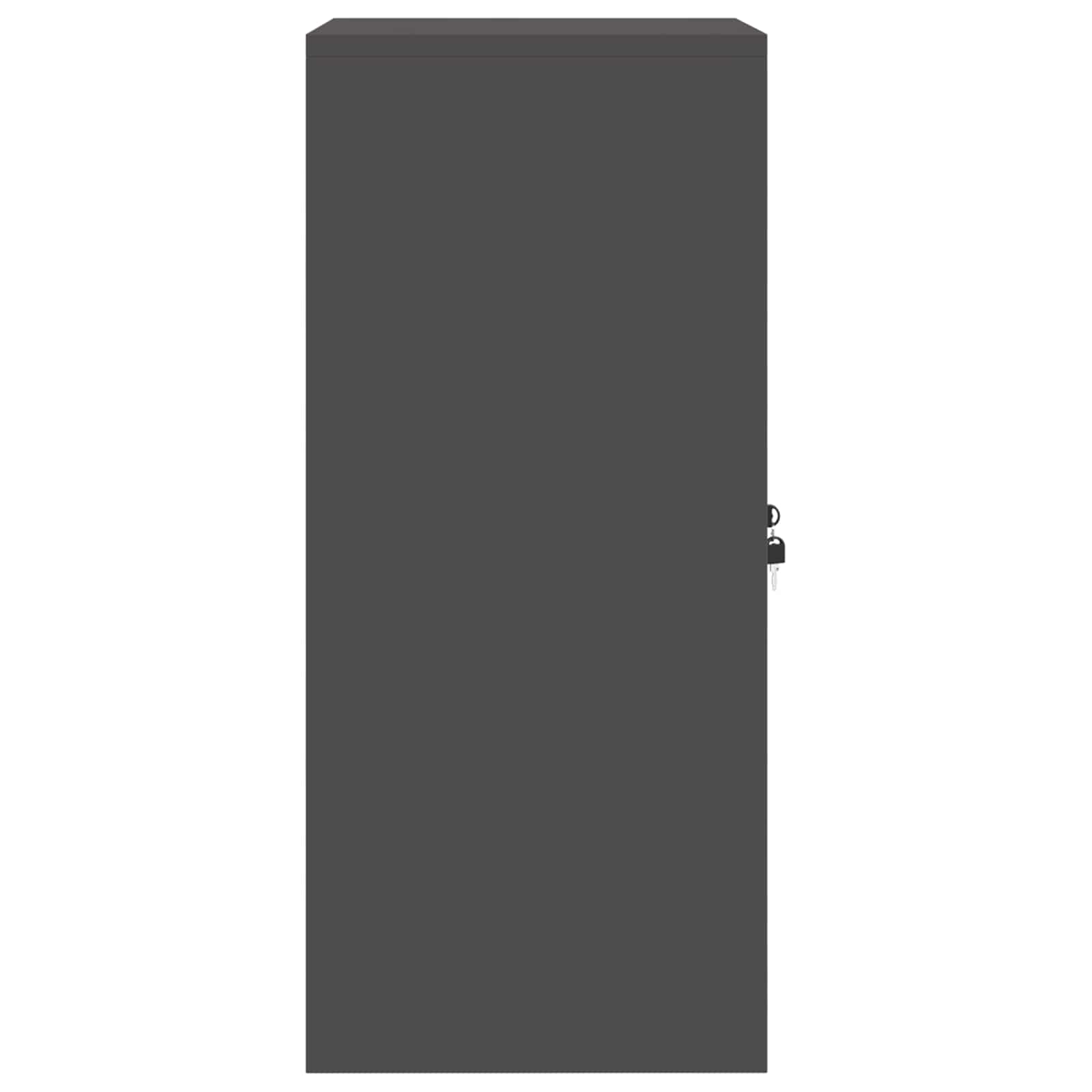 Tárolószekrény fekete 60 x 40 x 90 cm hidegen hengerelt acél