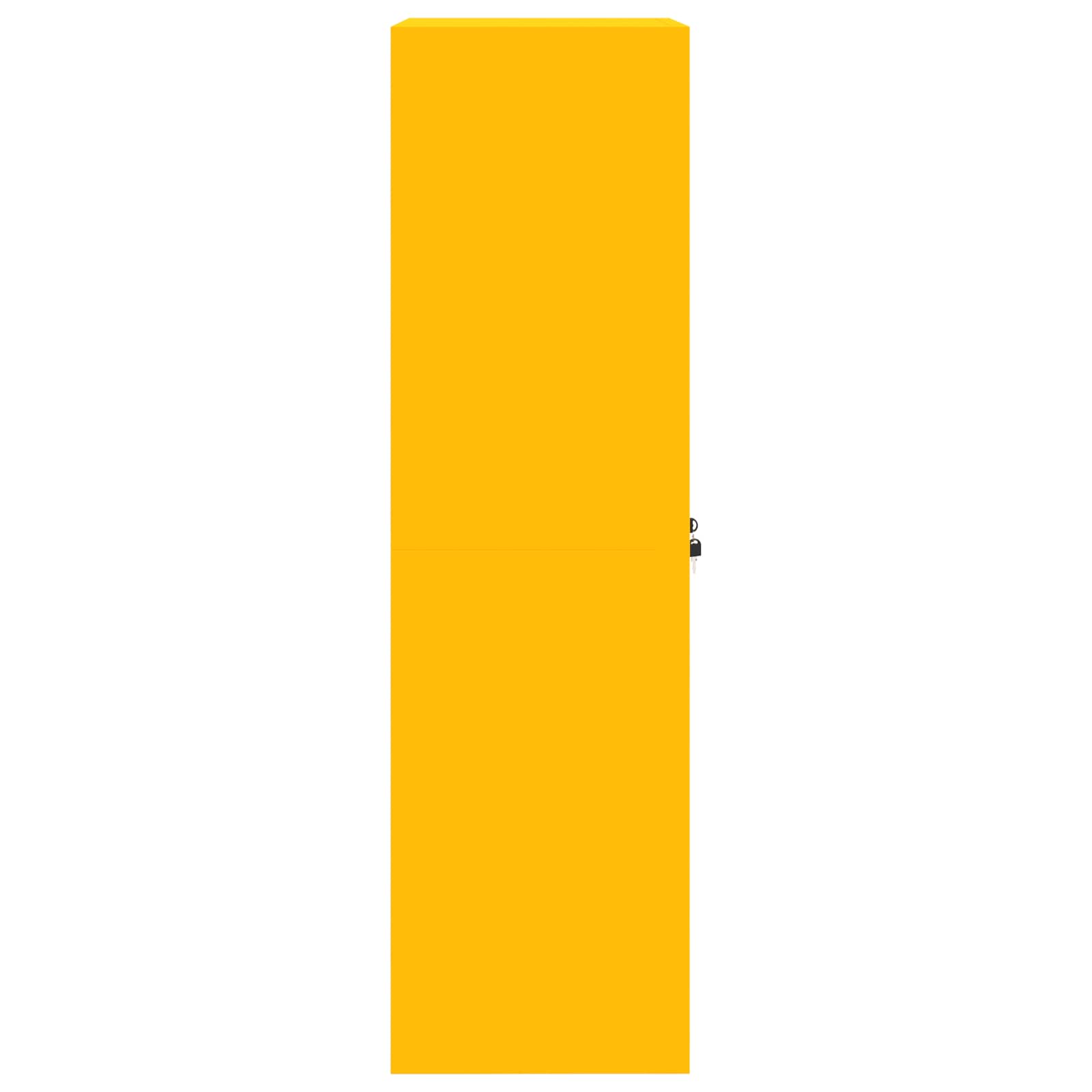 Tárolószekrény tárolóval mustár sárga 60 x 40 x 140 cm