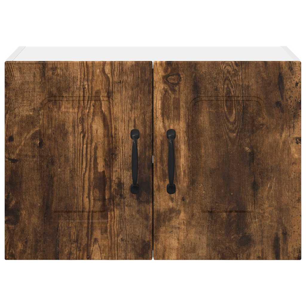 Fali konyhaszekrény 2 pcs füstölt tölgy 60 x 31 x 40 cm faanyag