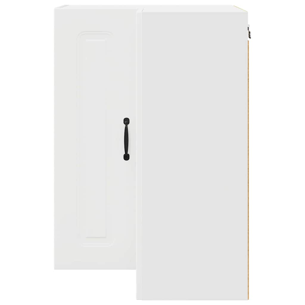 Fali konyhaszekrény polcokkal fehér 57 x 57 x 80 cm faanyag