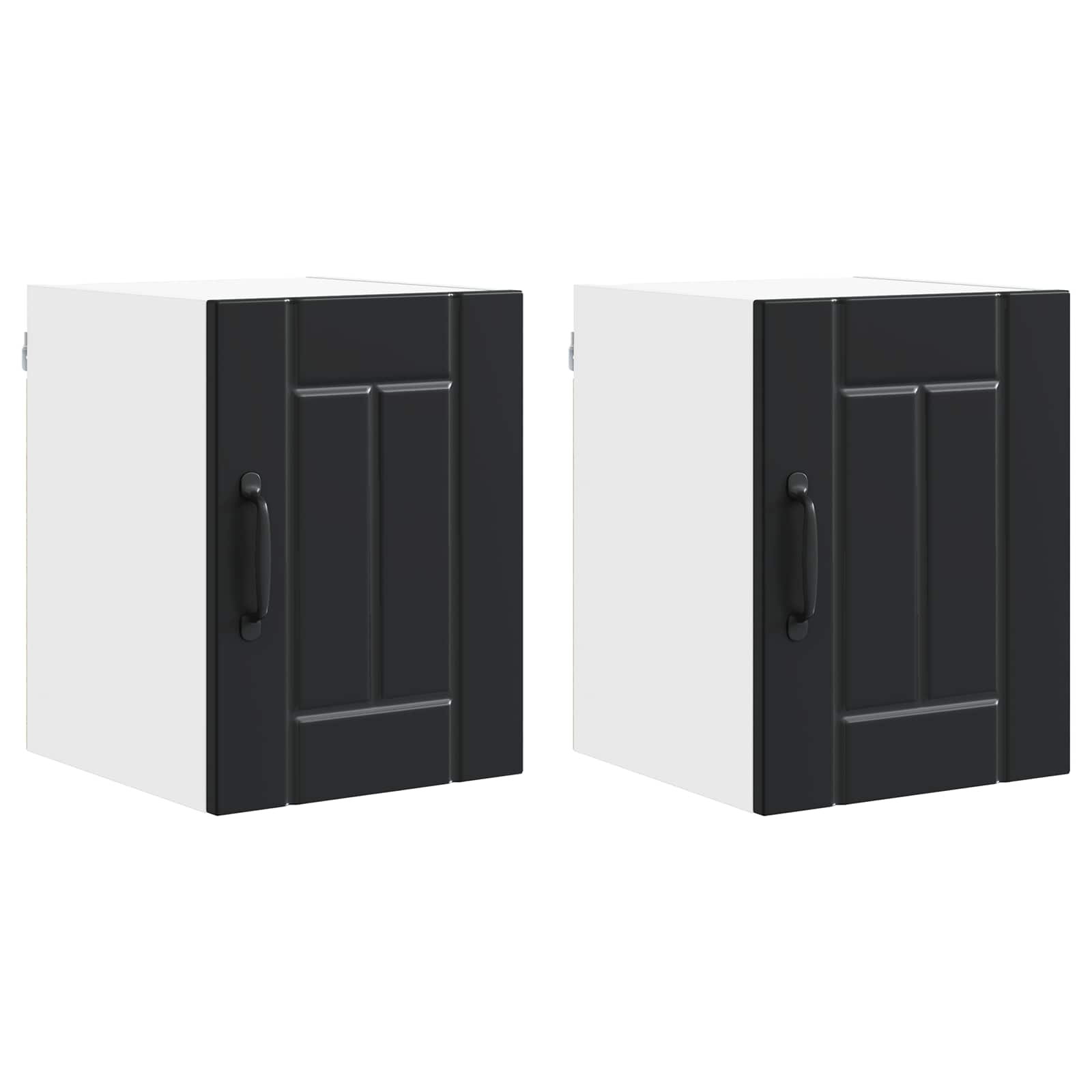 Fali szekrény lucca 2 pcs fekete 30 x 31 x 40 cm szerelt fa