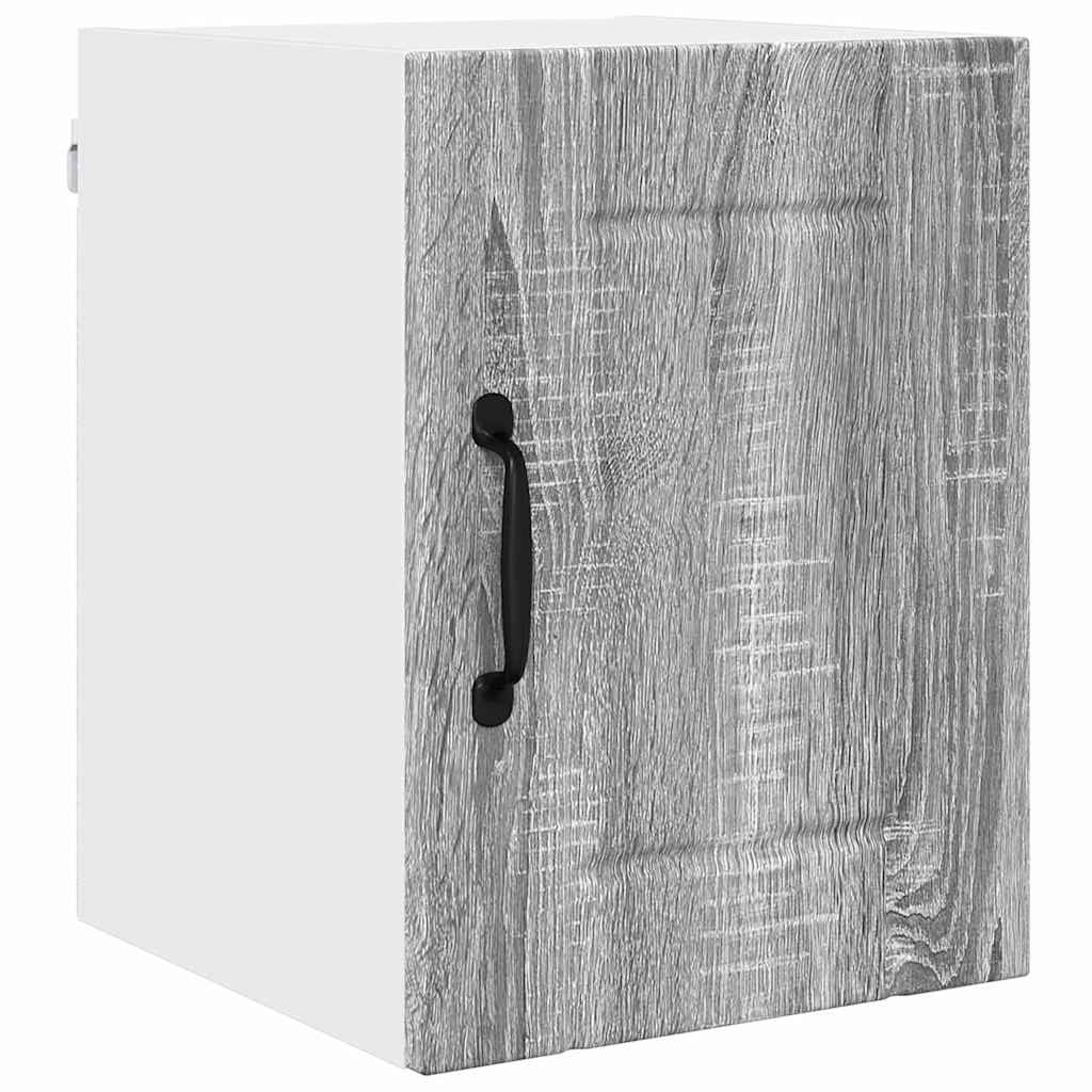 Fali konyhaszekrény 2 pcs szürke sonoma 30 x 31 x 40 cm faanyag