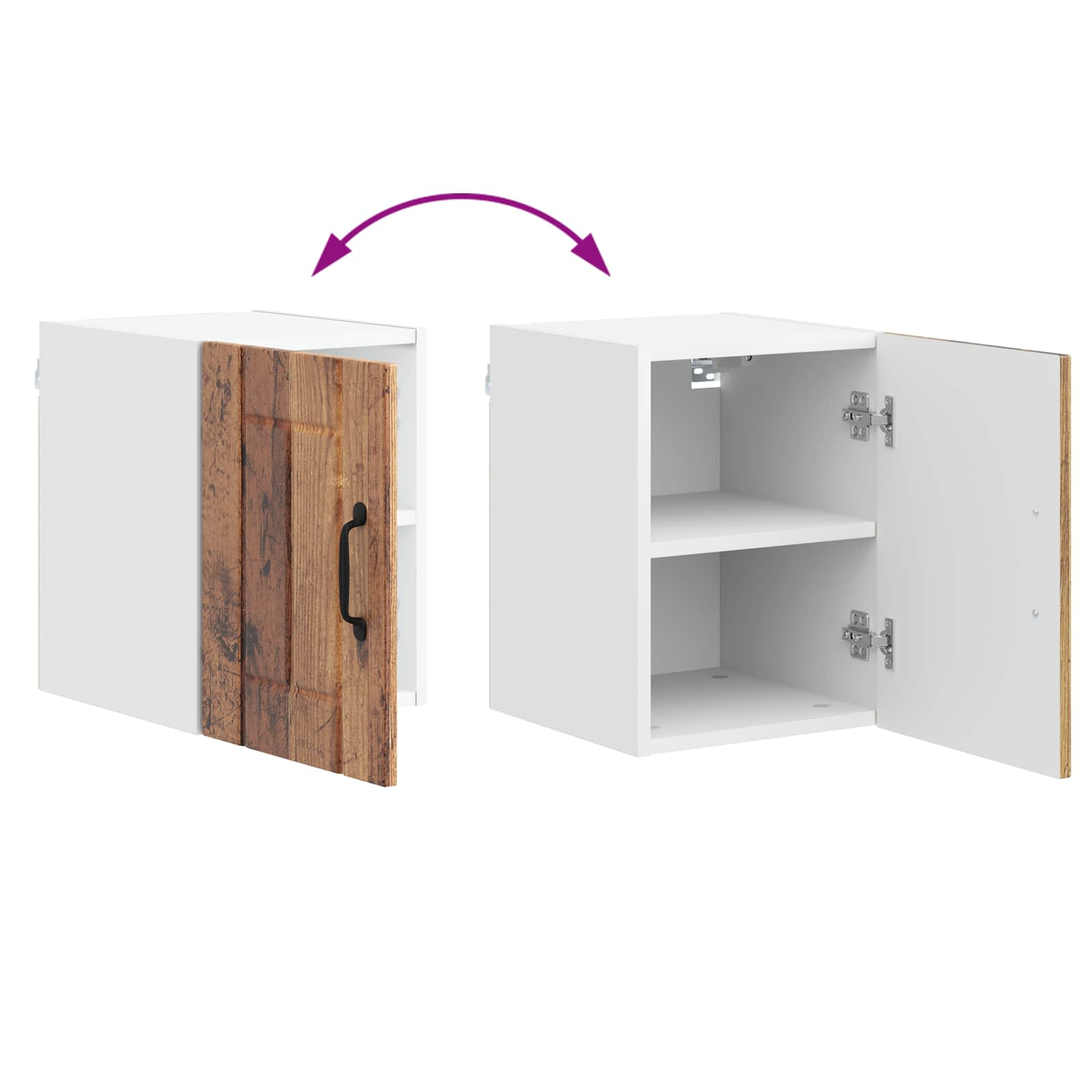 Fali szekrény lucca 2 pcs antik fa 30 x 31 x 40 cm szerelt fa