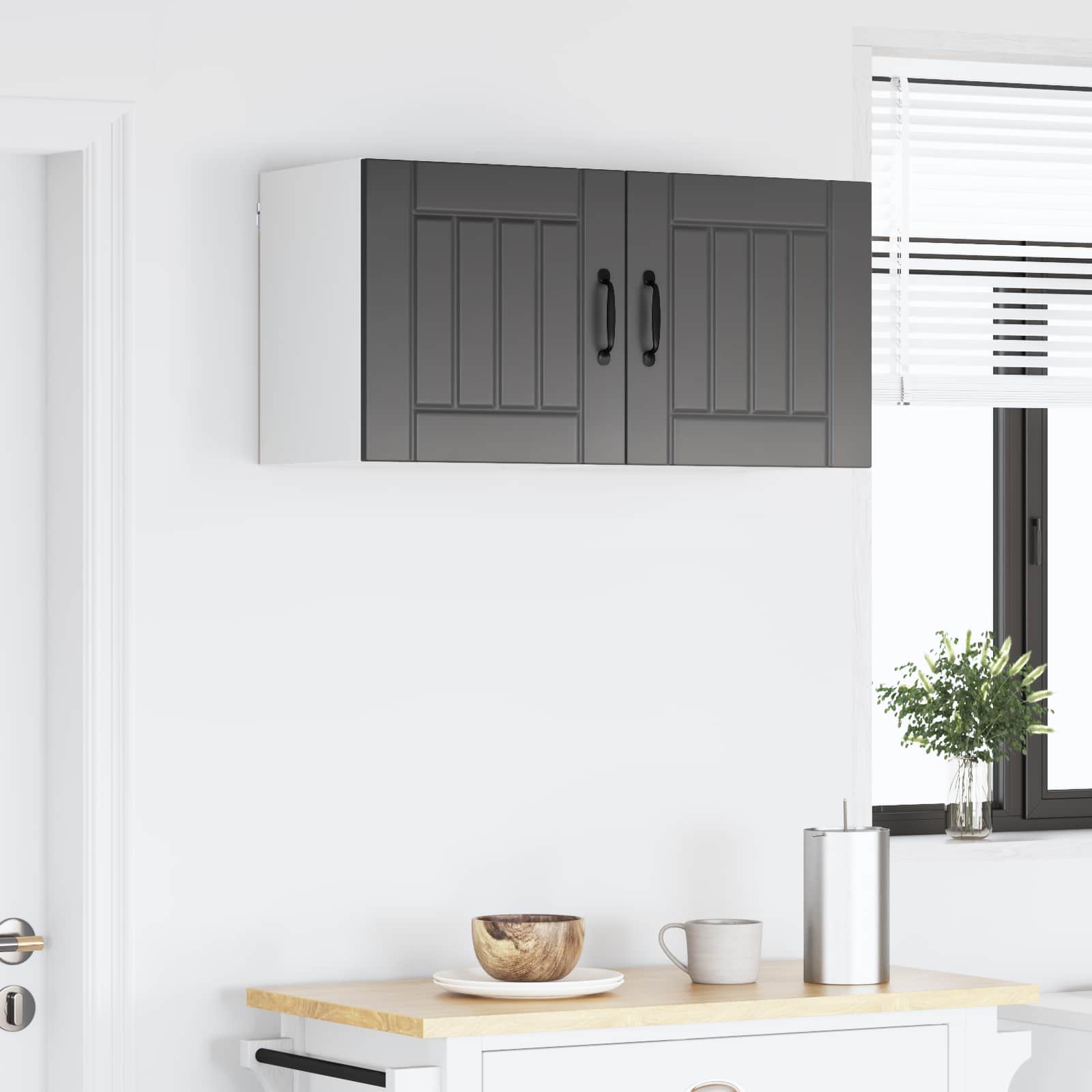 Fali szekrény lucca 2 pcs fekete 40 x 31 x 40 cm szerelt fa