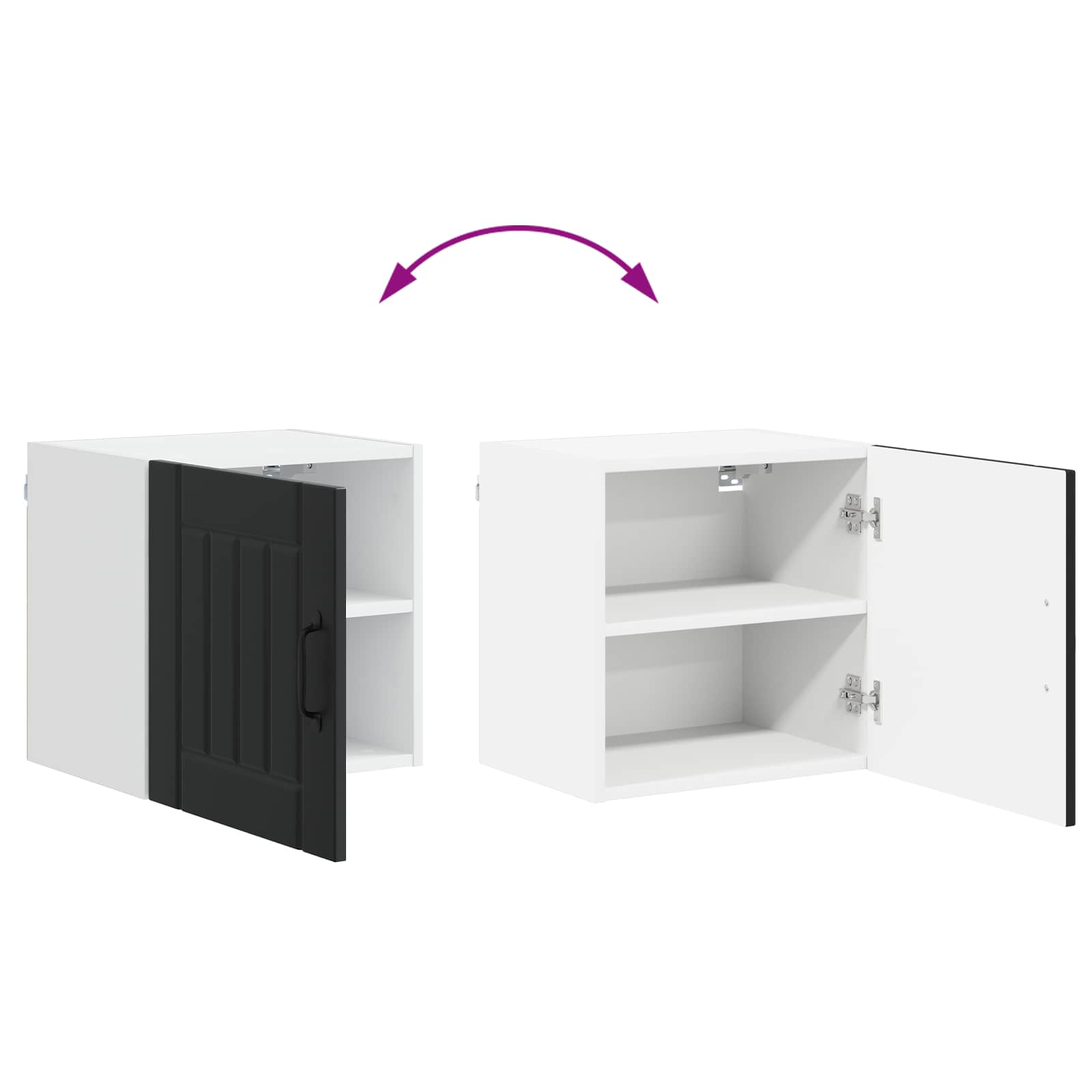Fali szekrény lucca 2 pcs fekete 40 x 31 x 40 cm szerelt fa