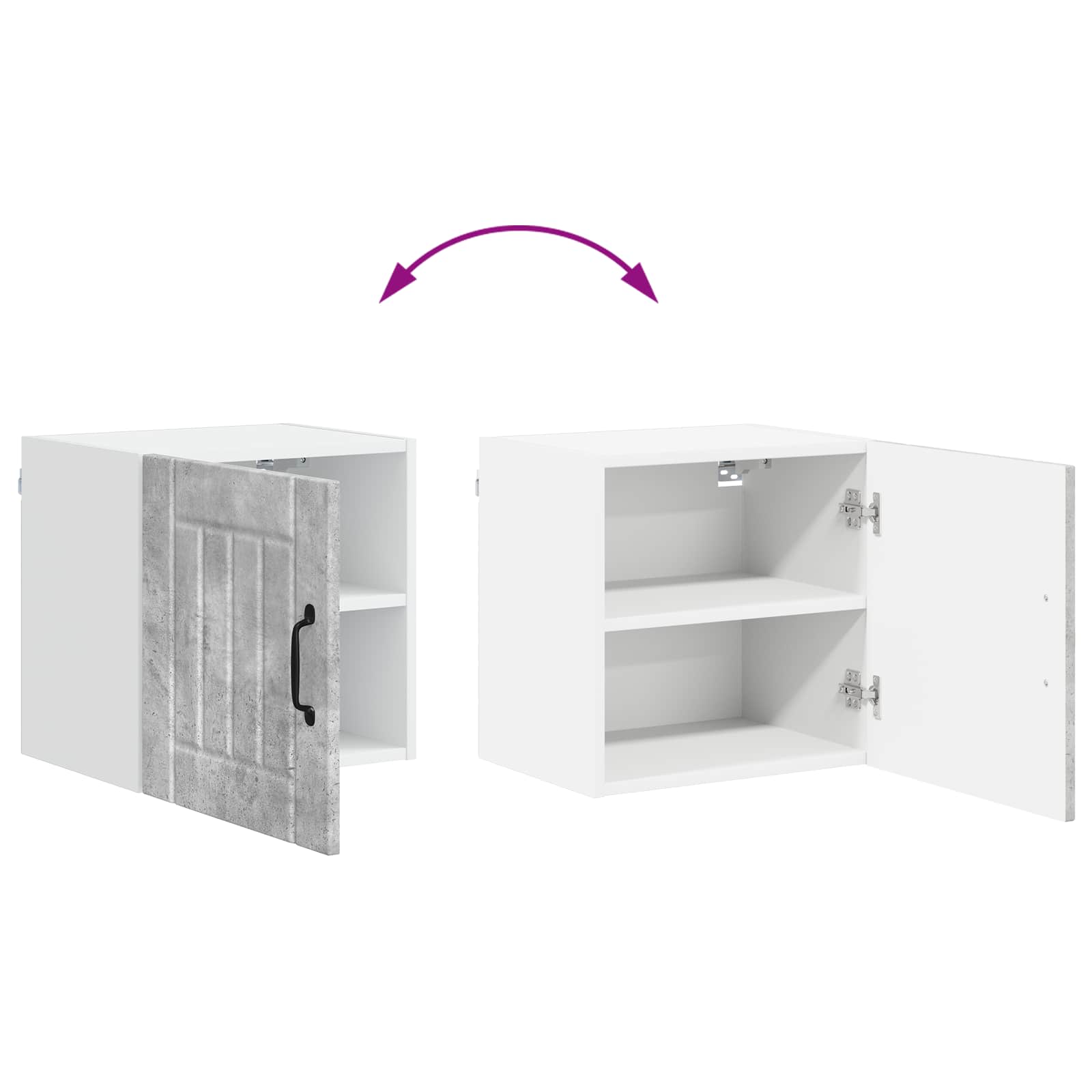 Fali szekrény lucca 2 pcs betonszürke 40 x 31 x 40 cm