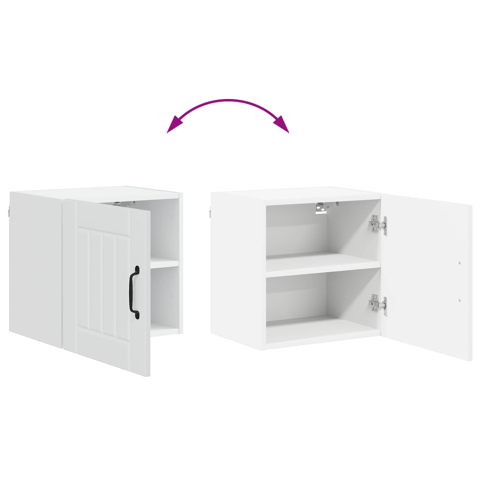 Fali szekrény lucca 2 pcs magasfényű fehér 40 x 31 x 40 cm
