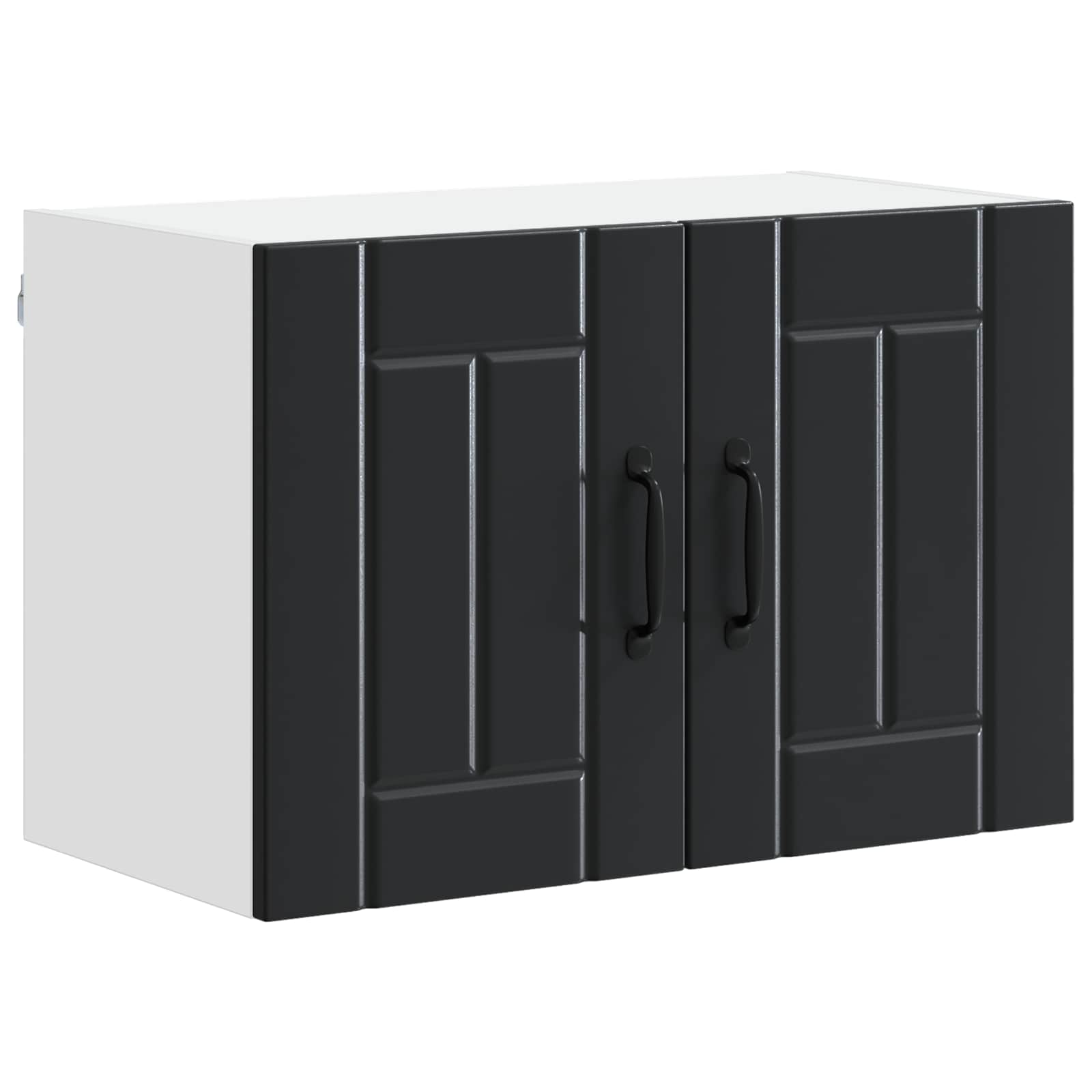 Fali szekrény lucca 2 pcs fekete 60 x 31 x 40 cm szerelt fa