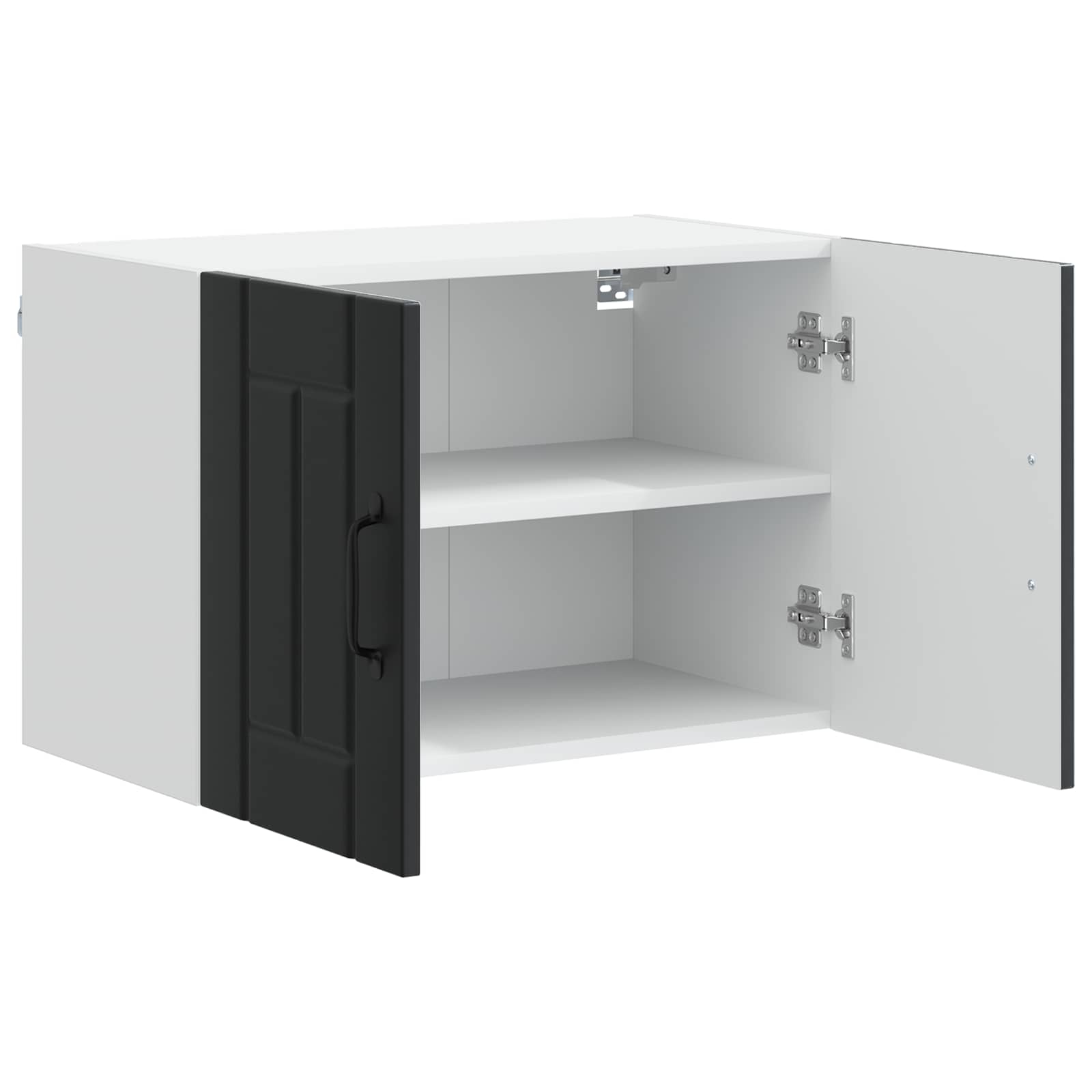 Fali szekrény lucca 2 pcs fekete 60 x 31 x 40 cm szerelt fa