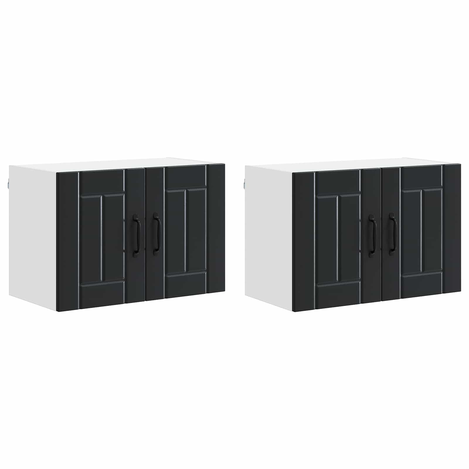 Fali szekrény lucca 2 pcs fekete 60 x 31 x 40 cm szerelt fa
