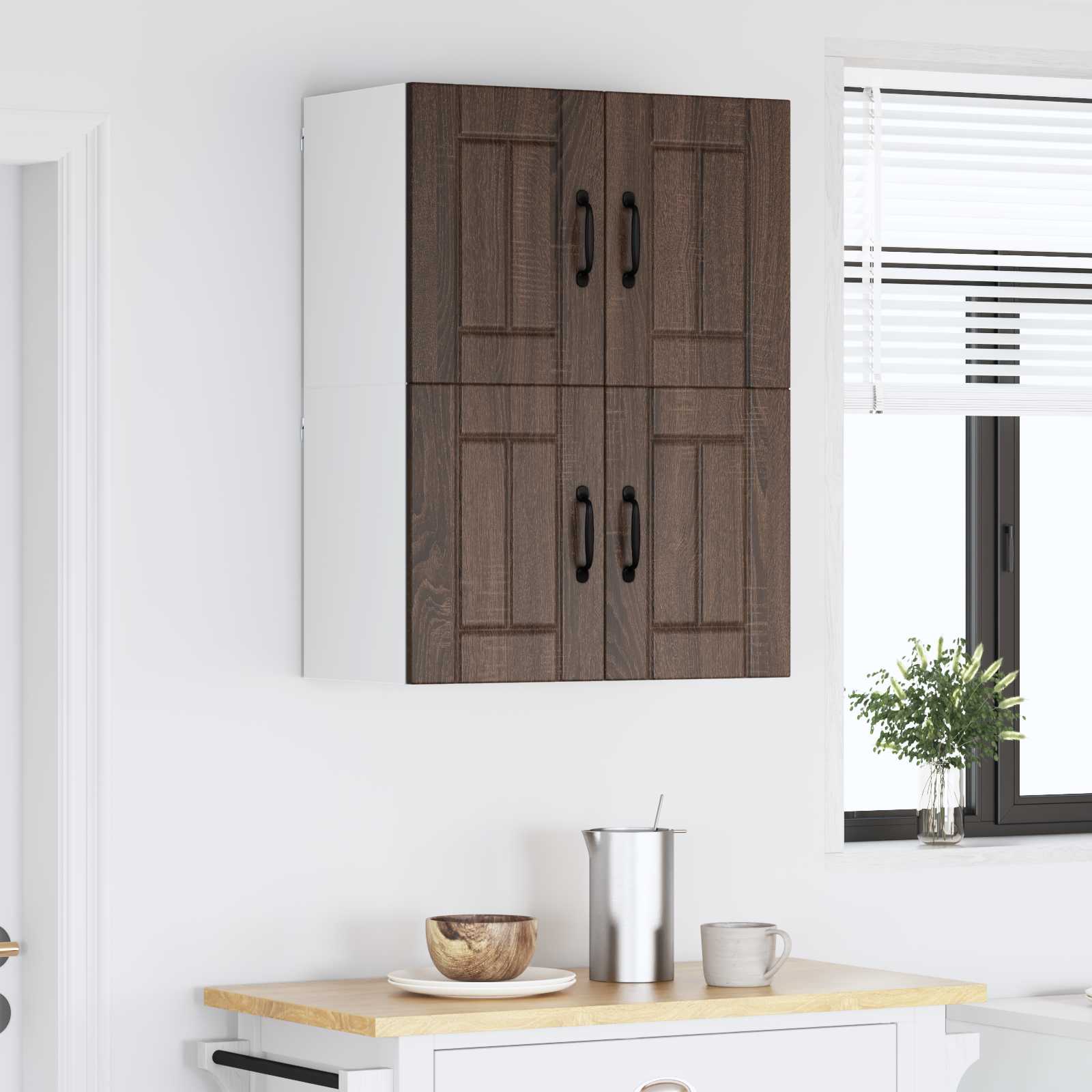 Fali szekrény lucca 2 pcs barna tölgy 60 x 31 x 40 cm