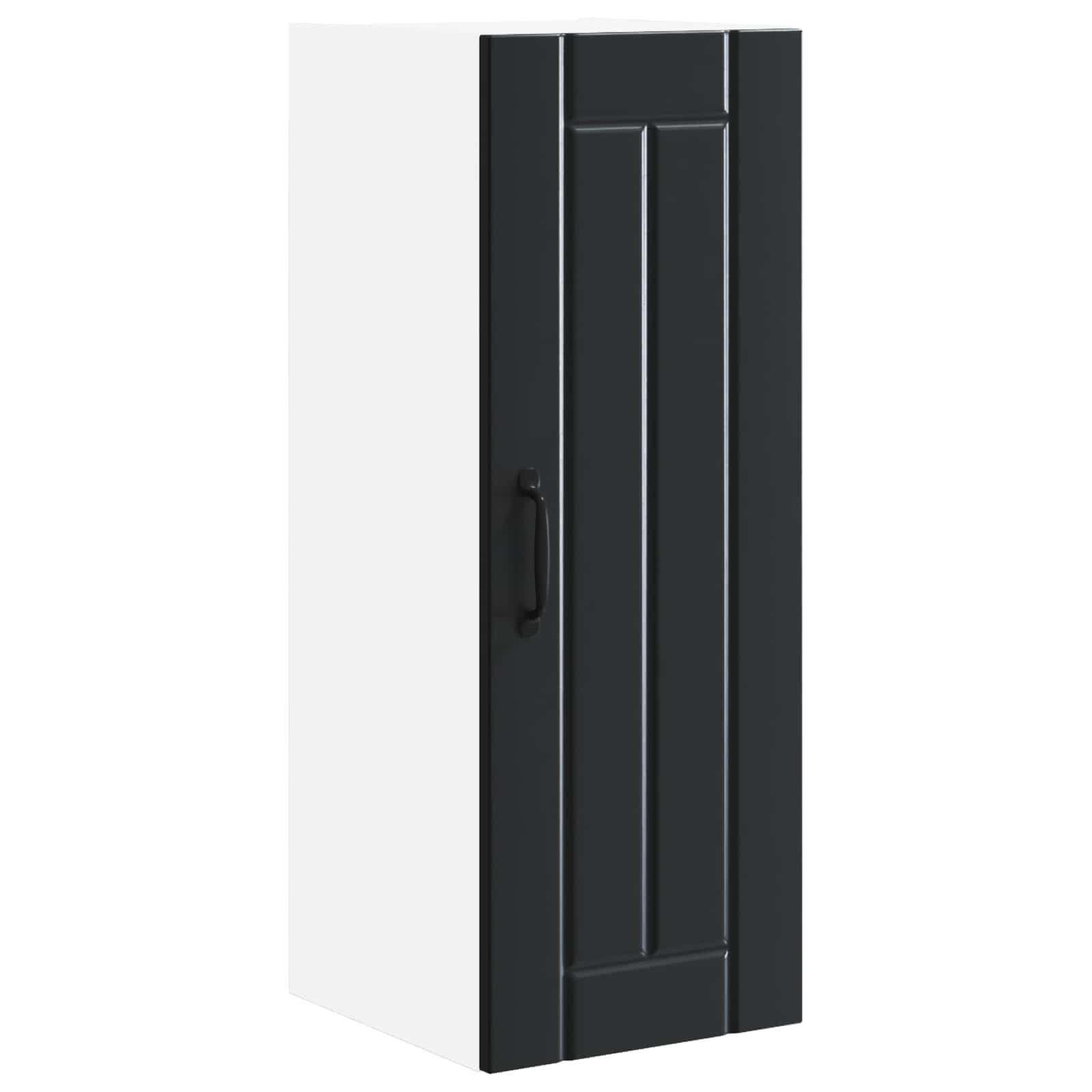 Fali szekrény lucca 2 pcs fekete 30 x 31 x 80 cm szerelt fa