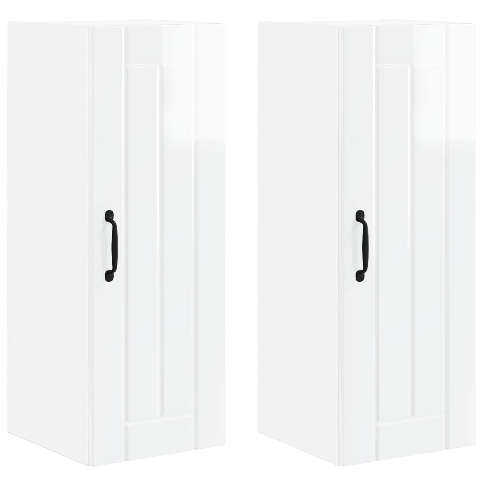 Fali szekrény lucca 2 pcs magasfényű fehér 30 x 31 x 80 cm