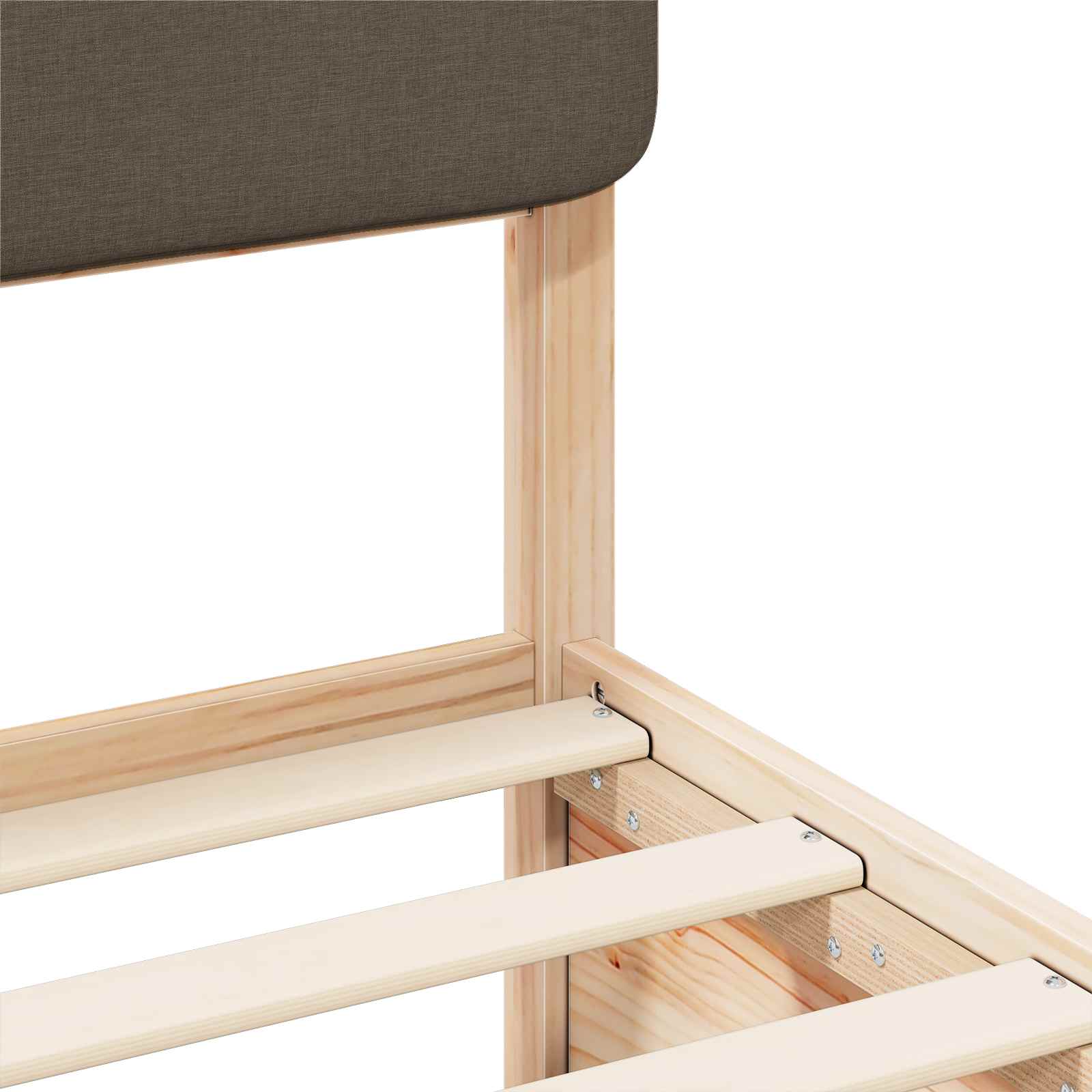 Ágykeret kárpitozott fejtámlával tópszínű 200 x 200 cm