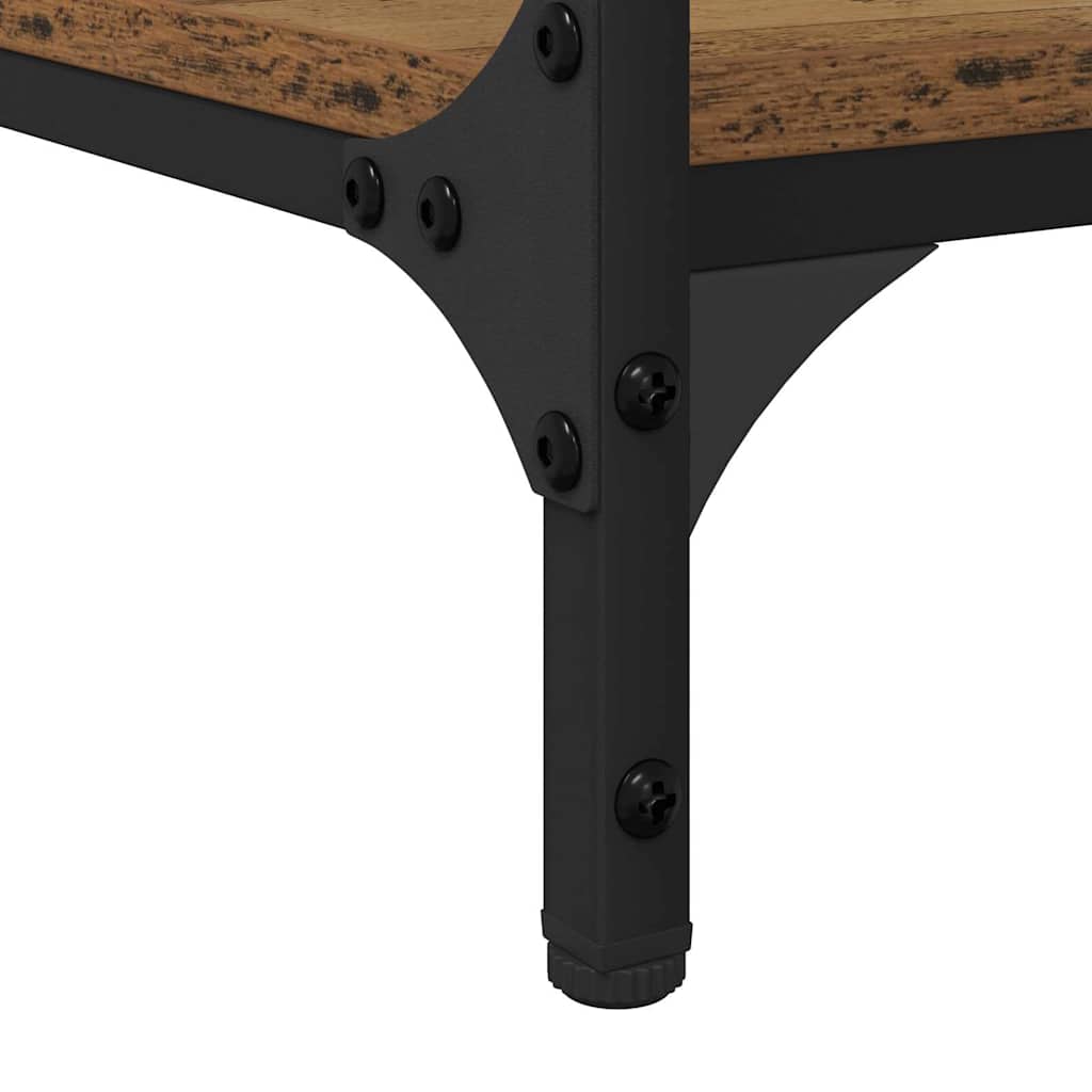 Asztal polcokkal tárolóval öreg fa 140 x 50 x 75 cm faanyag