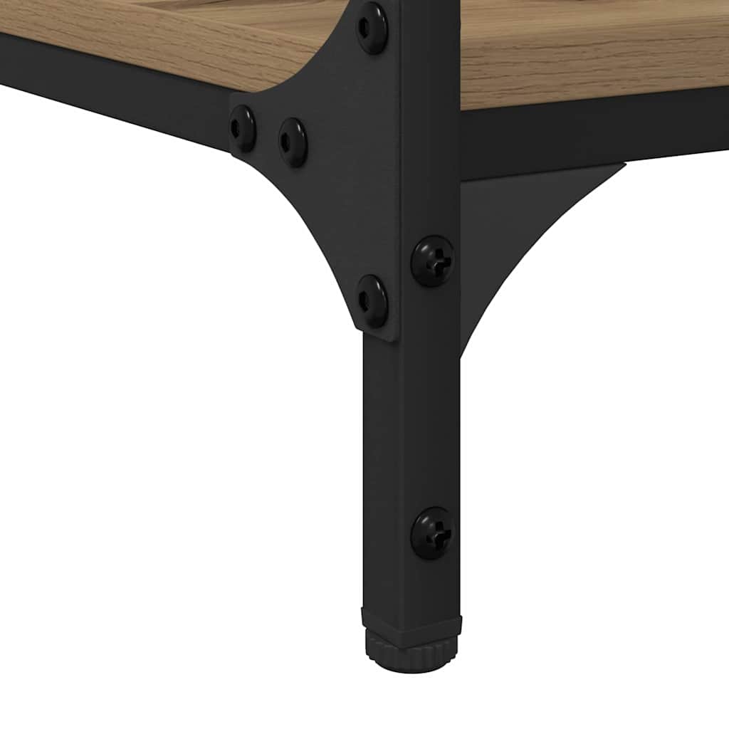 Asztal polcokkal artisan tölgy 140 x 50 x 75 cm faanyag