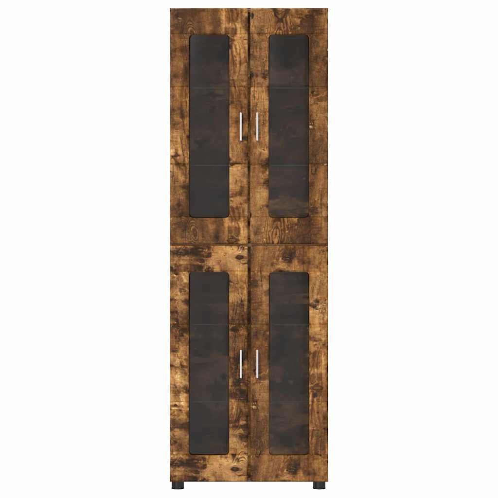 Magasfiú polcokkal füstölt tölgy 60 x 35 x 182 cm faanyag