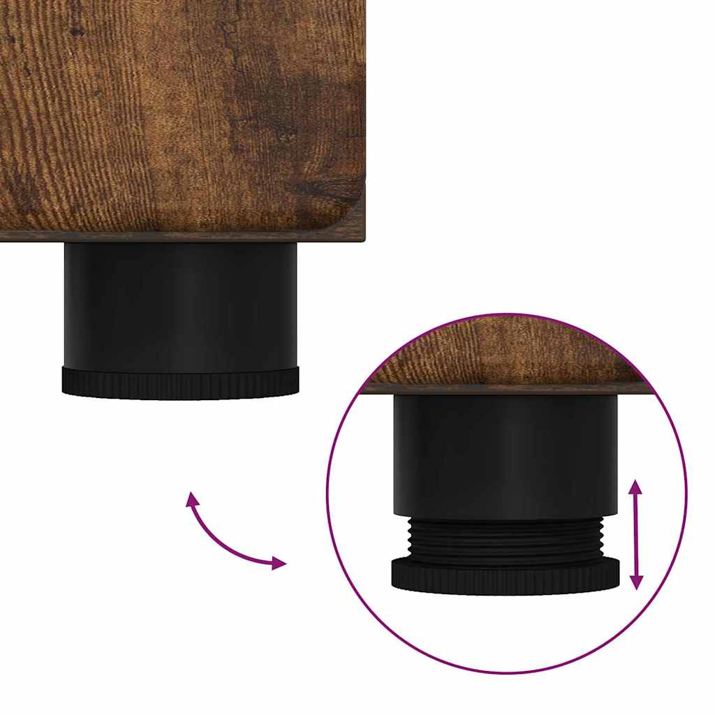 Magasfiú polcokkal füstölt tölgy 60 x 35 x 182 cm faanyag