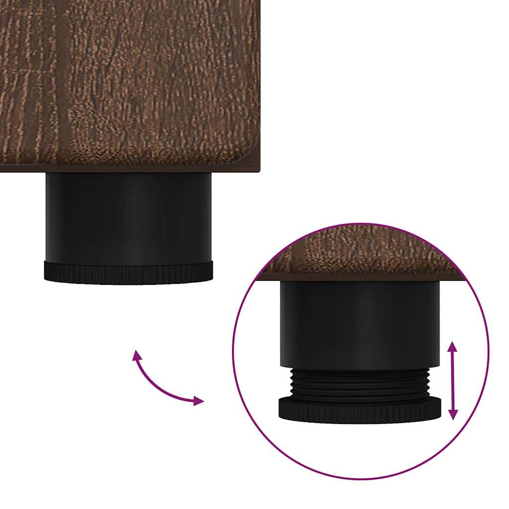 Magasfiú polcokkal ajtóval barna tölgy 60 x 35 x 182 cm faanyag