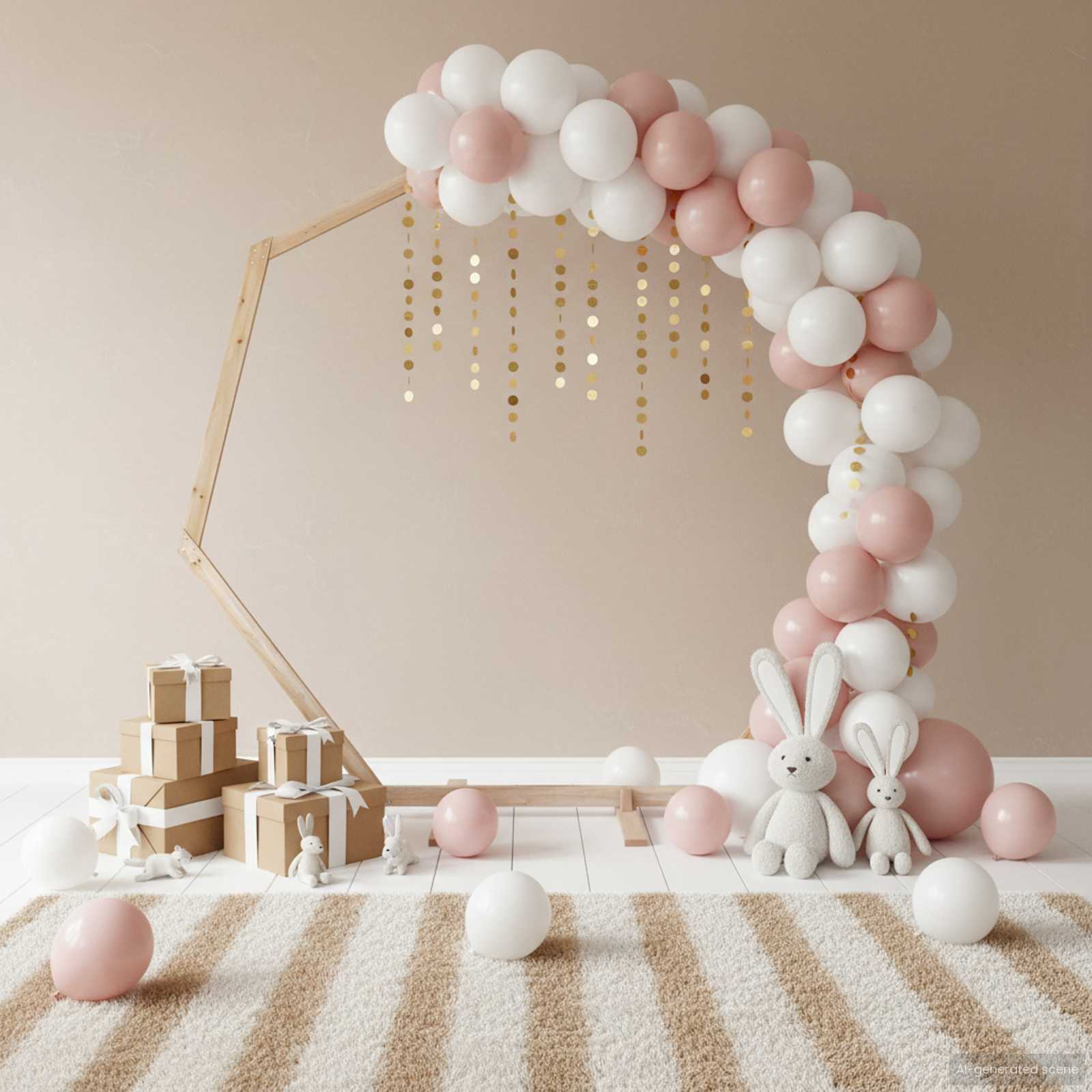 Esküvői ív világos barna 221 x 92 x 216 cm tömör fenyőfa