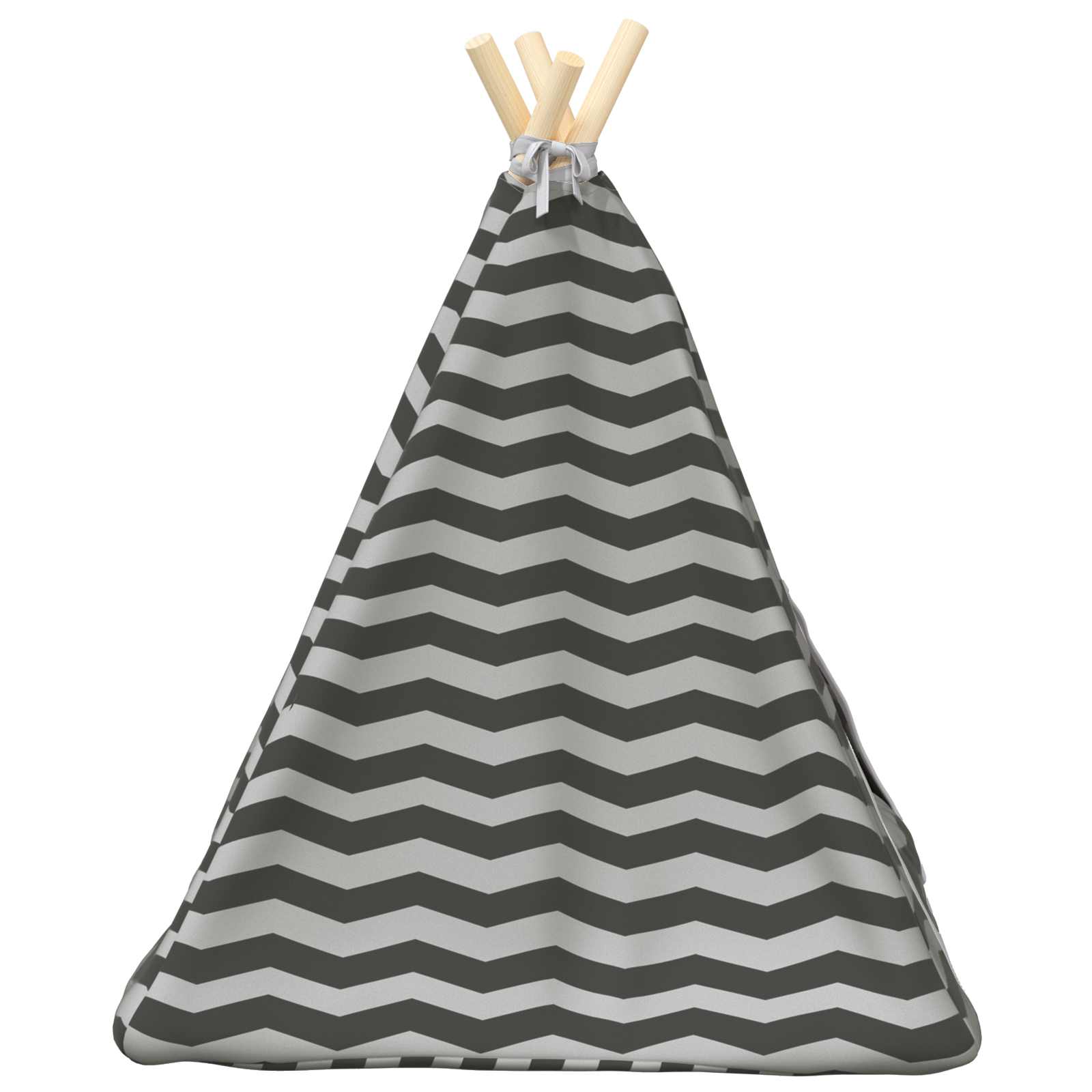 Kiskedvenc teepee párnával fehér és szürke 50 x 50 x 60 cm