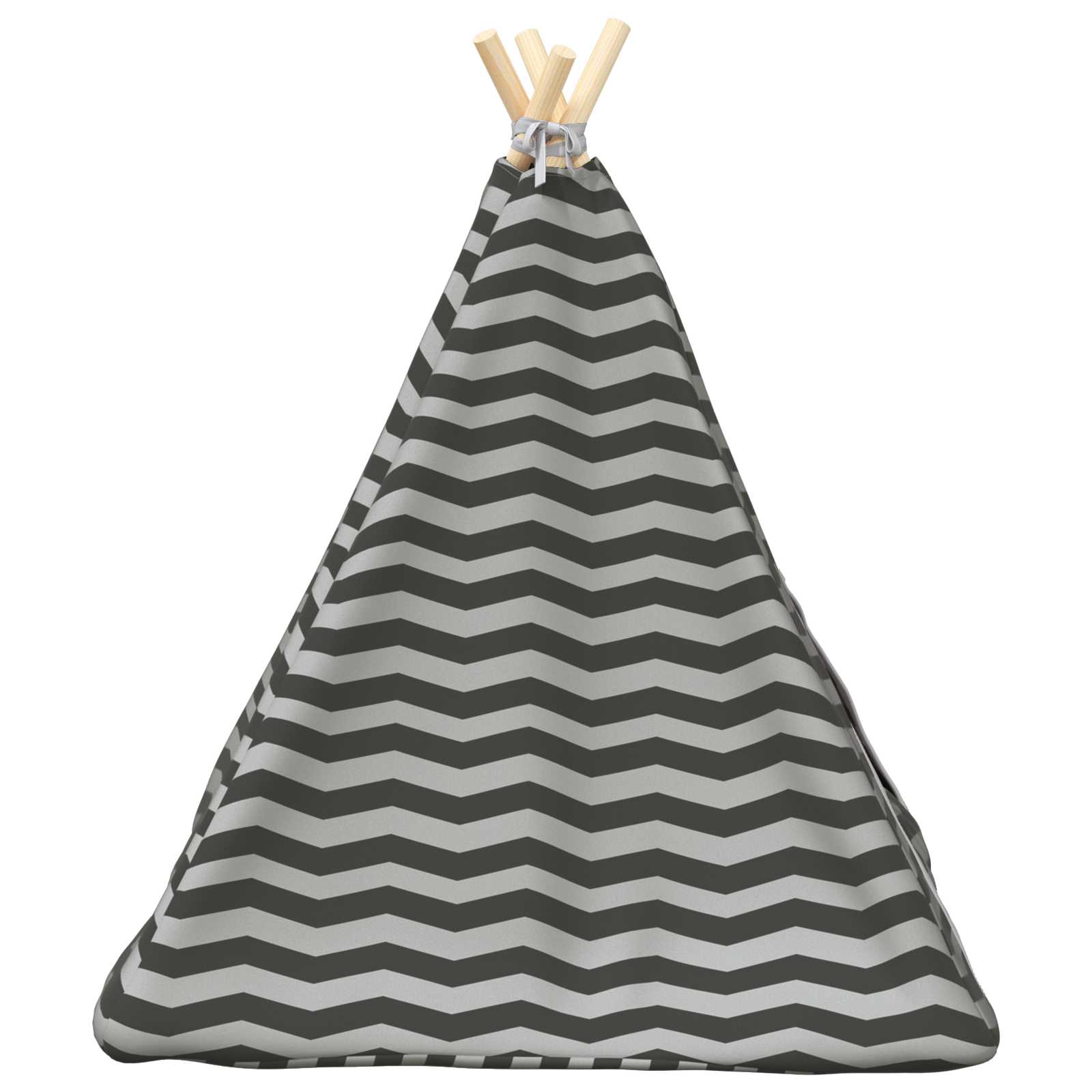 Kiskedvenc teepee párnával fehér és szürke 60 x 60 x 70 cm