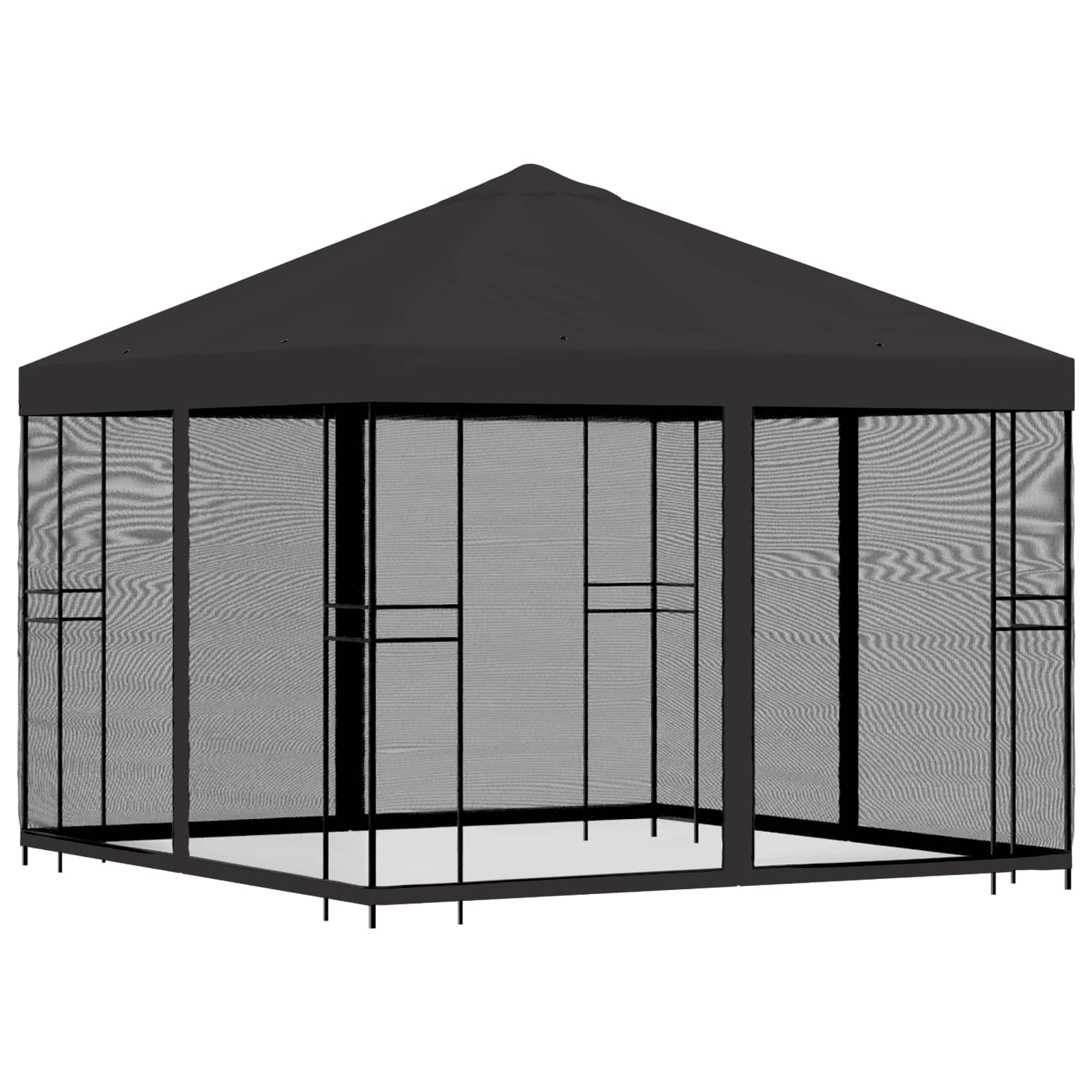 Kerti pavilon oldalfalakkal 3 x 3 m antracitszürke