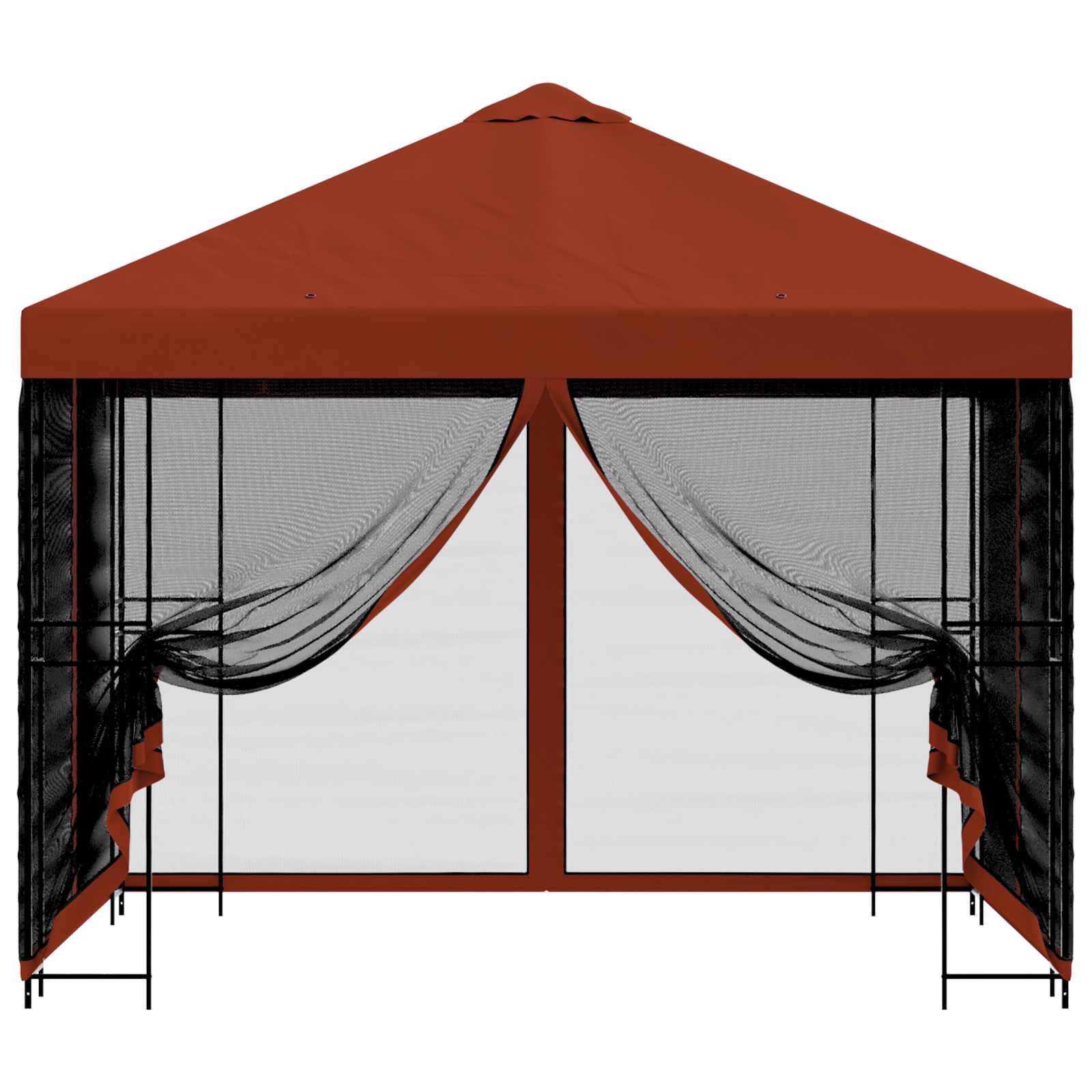 Kerti pavilon oldalfalakkal 3 x 3 m terrakotta