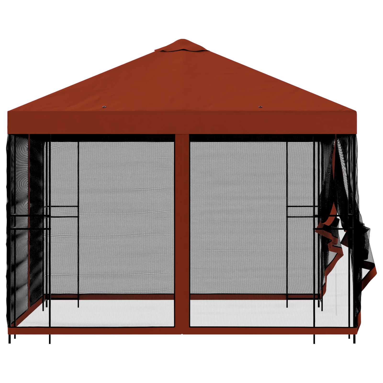 Kerti pavilon oldalfalakkal 3 x 3 m terrakotta