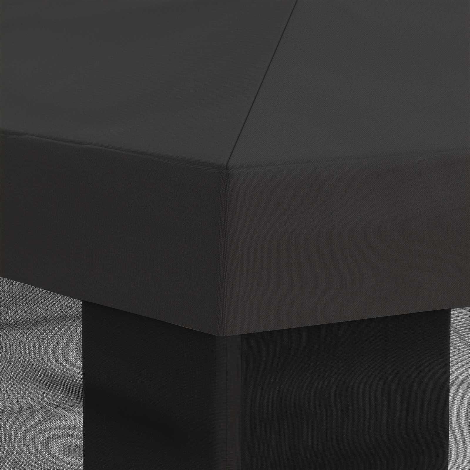 Napernyő ponyva oldalfalakkal antracitszürke 600,5 x 300,5 cm