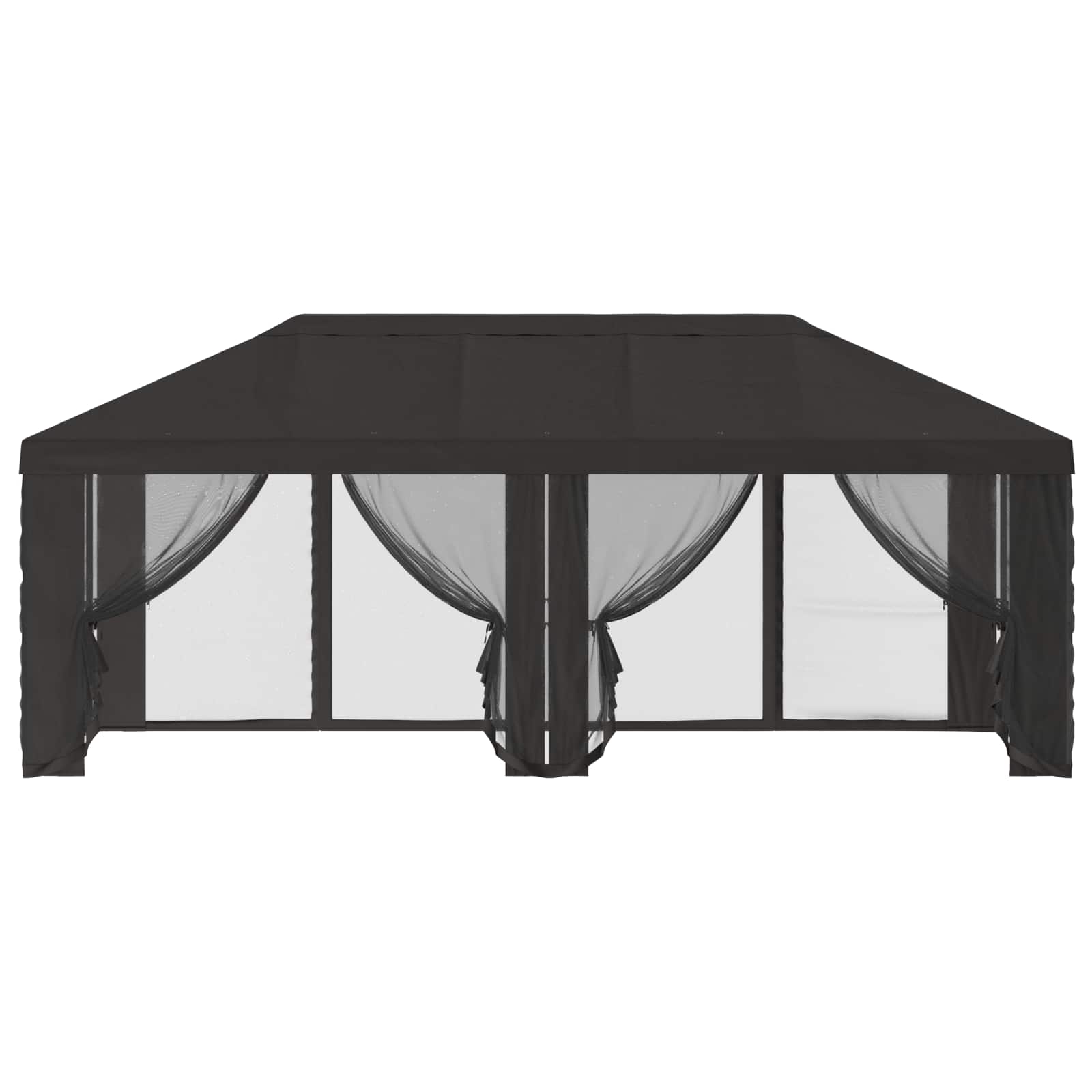 Napernyő ponyva oldalfalakkal antracitszürke 600,5 x 300,5 cm