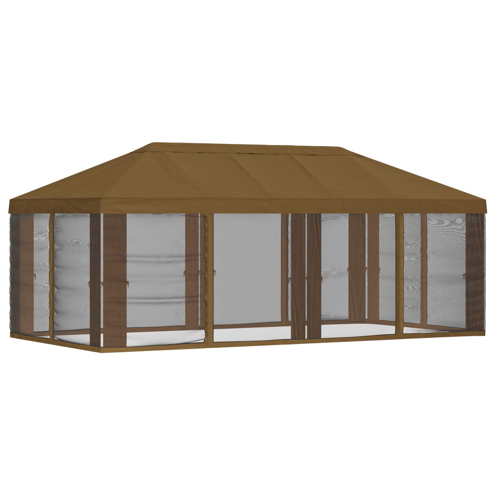 Napernyő ponyva oldalfalakkal tópszínű 600,5 x 300,5 cm