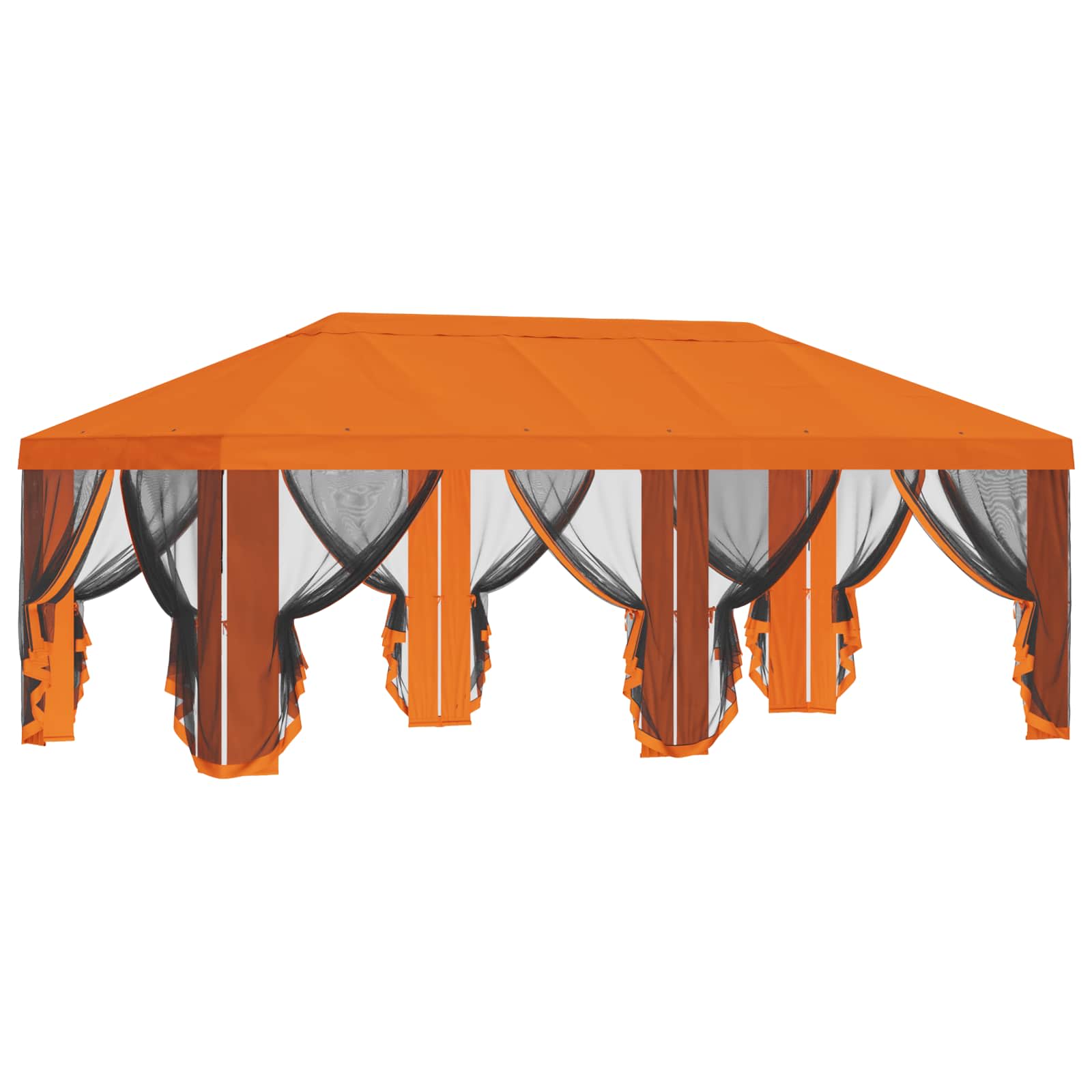 Napernyő ponyva oldalfalakkal narancssárga 600,5 x 300,5 cm