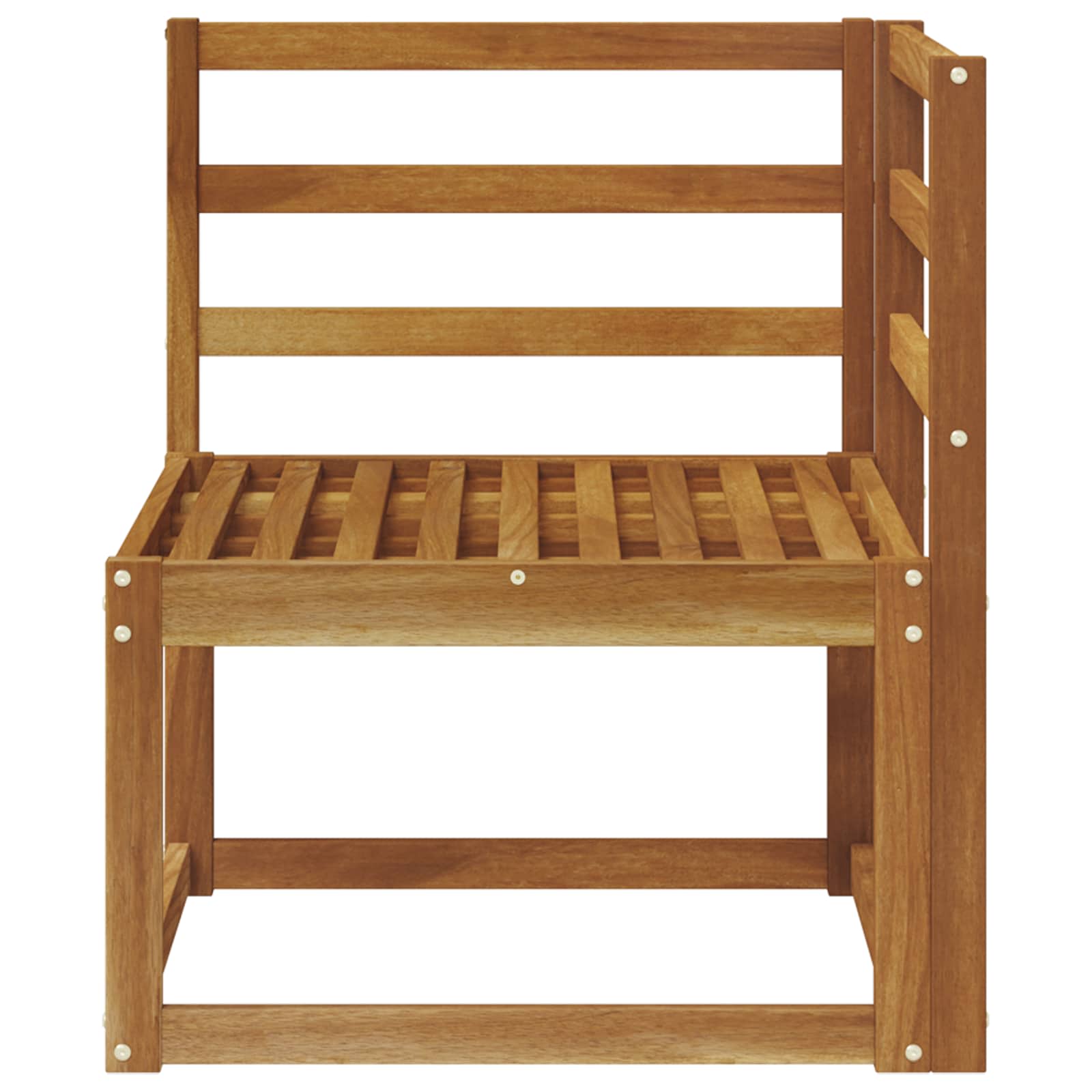 Kültéri sarokkanapé tömör akácfa természetes 63 x 63 x 73 cm