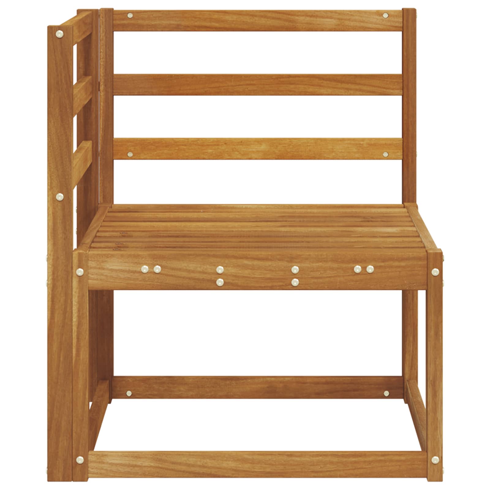 Kültéri sarokkanapé tömör akácfa természetes 63 x 63 x 73 cm