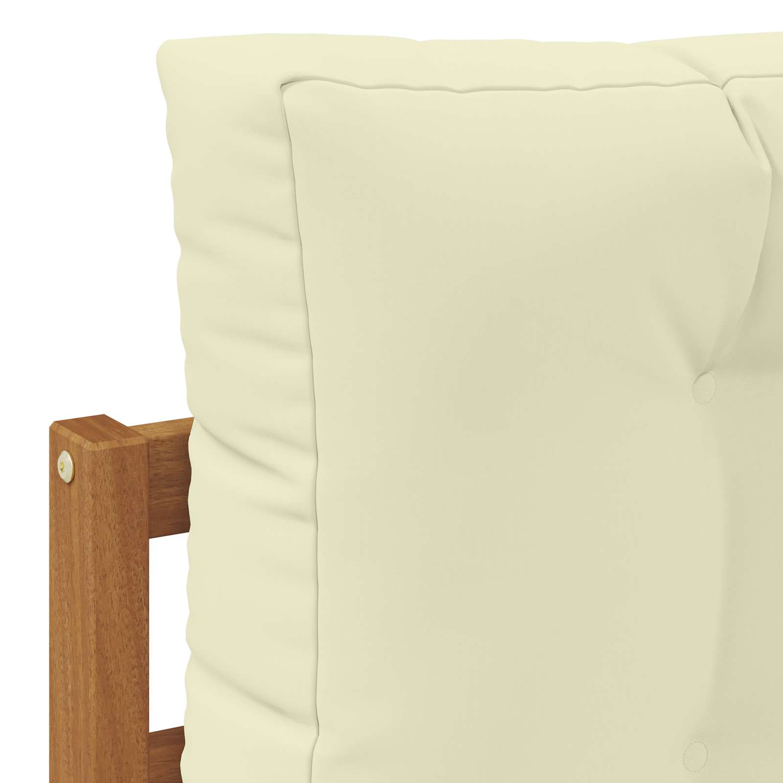 Kültéri végkanapé természetes 115 x 83 x 73 cm tömör akácfa