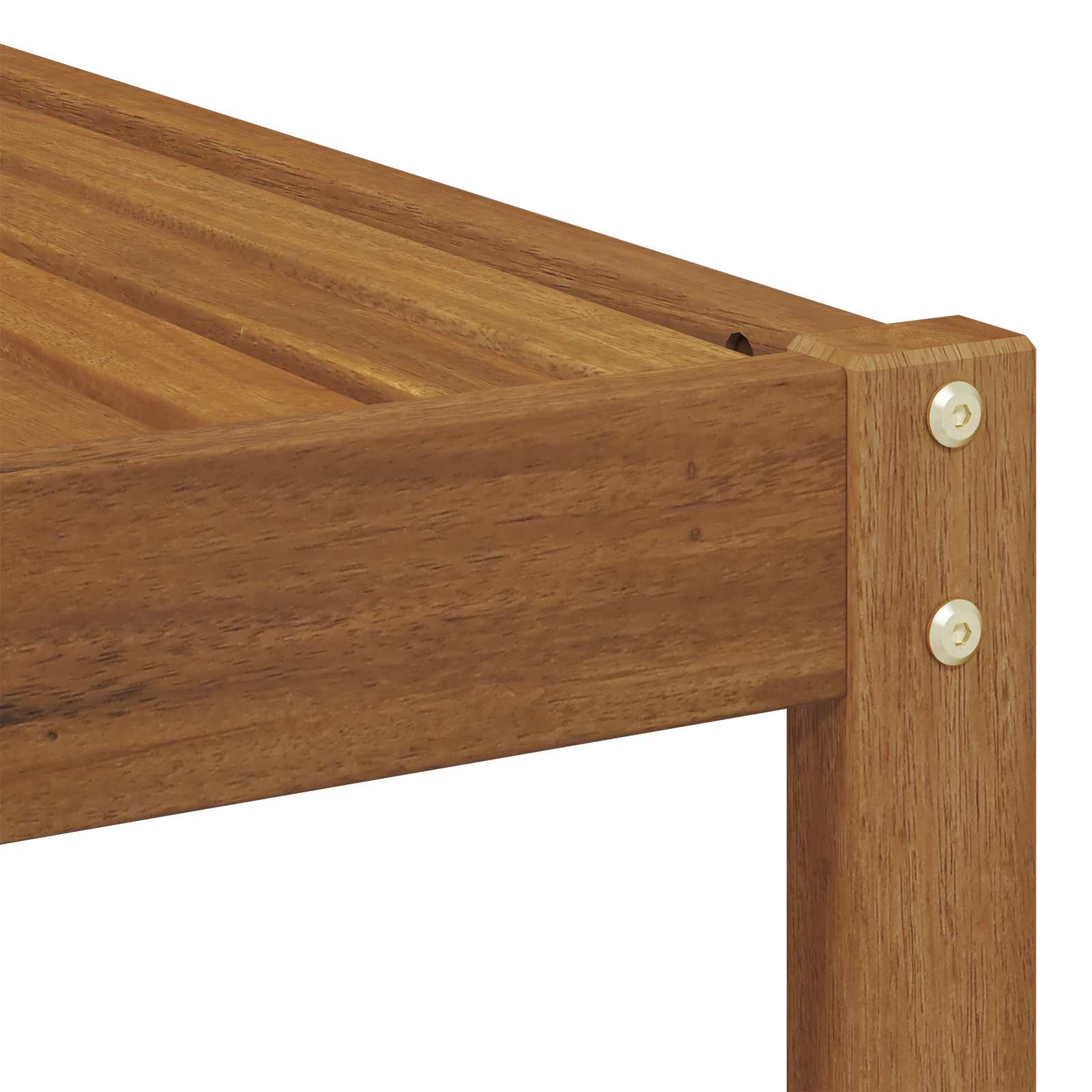 Kültéri végkanapé természetes 115 x 83 x 73 cm tömör akácfa